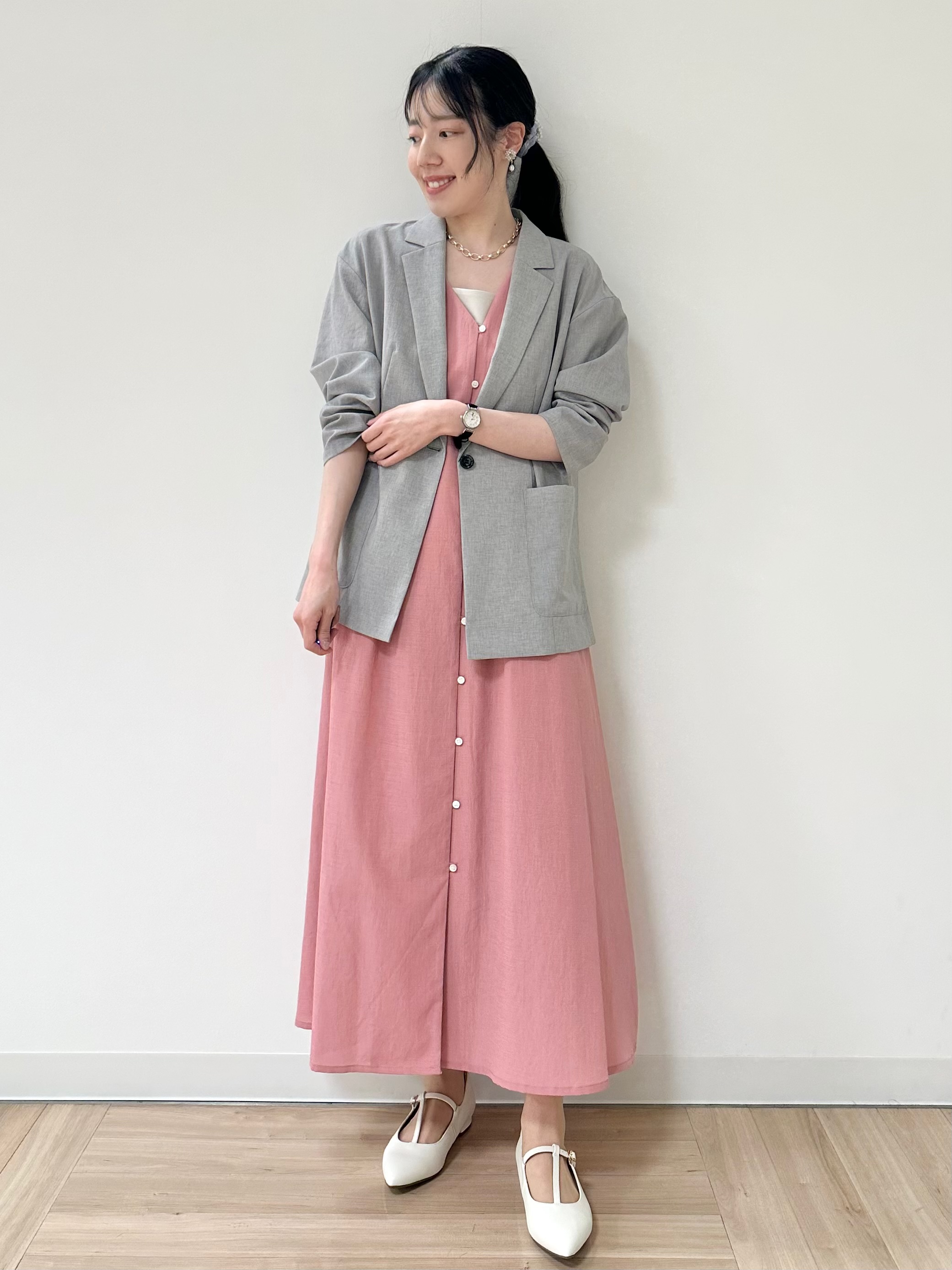 Momoさんの「Reflect｜【SS-4Lサイズ／接触冷感／シワになりにくい】リラクシーテーラードジャケット」を使ったコーディネート