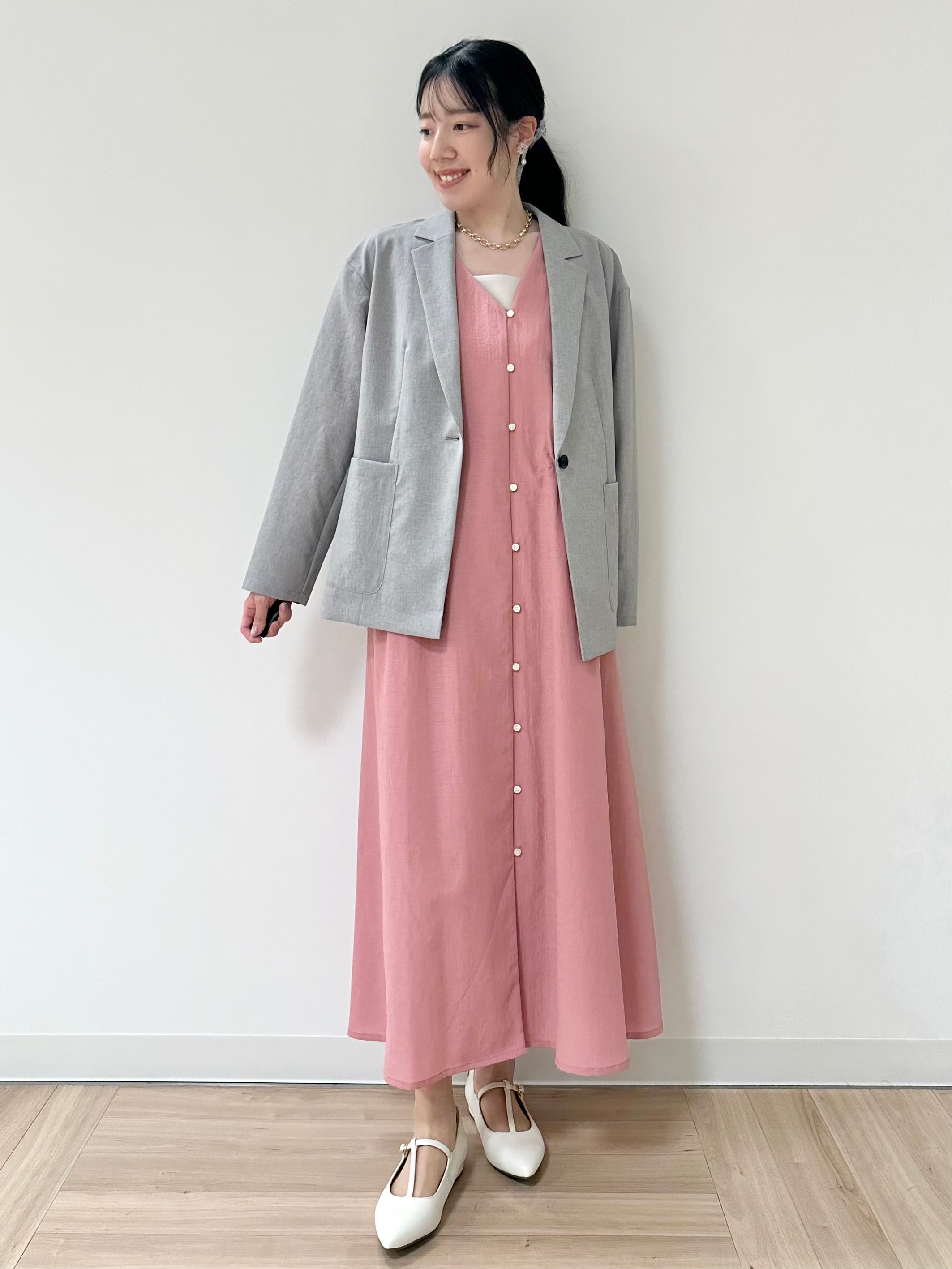 Momoさんの「Reflect｜【SS-4Lサイズ／接触冷感／シワになりにくい】リラクシーテーラードジャケット」を使ったコーディネート