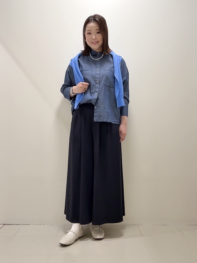 YUIさんの「UNTITLED｜【9色展開/アンサンブル可】コットンクルーネックカーディガン」を使ったコーディネート