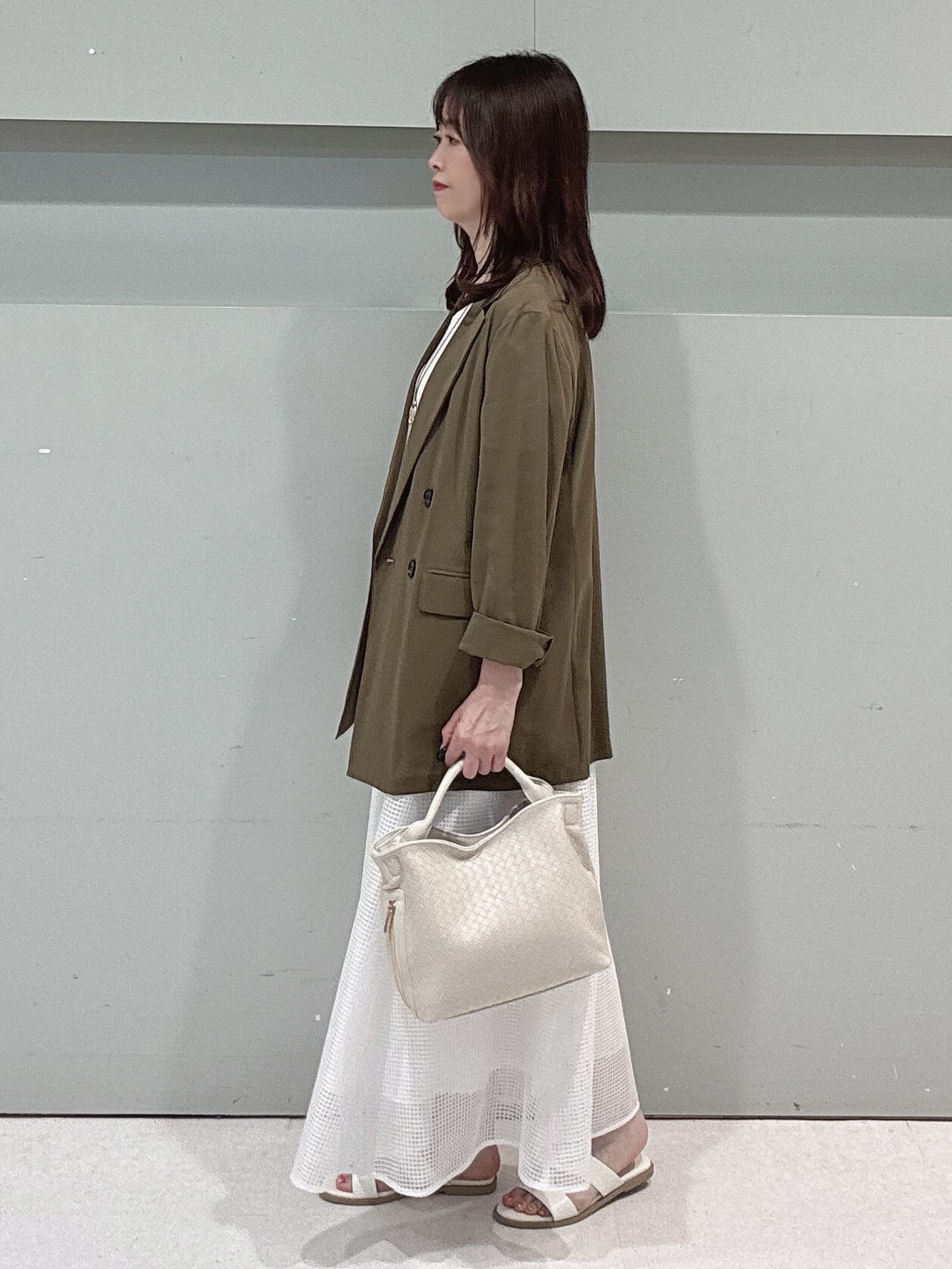 makiさんの「UNTITLED｜【セットアップ可/接触冷感/通気性】ドライシアーダブルジャケット」を使ったコーディネート