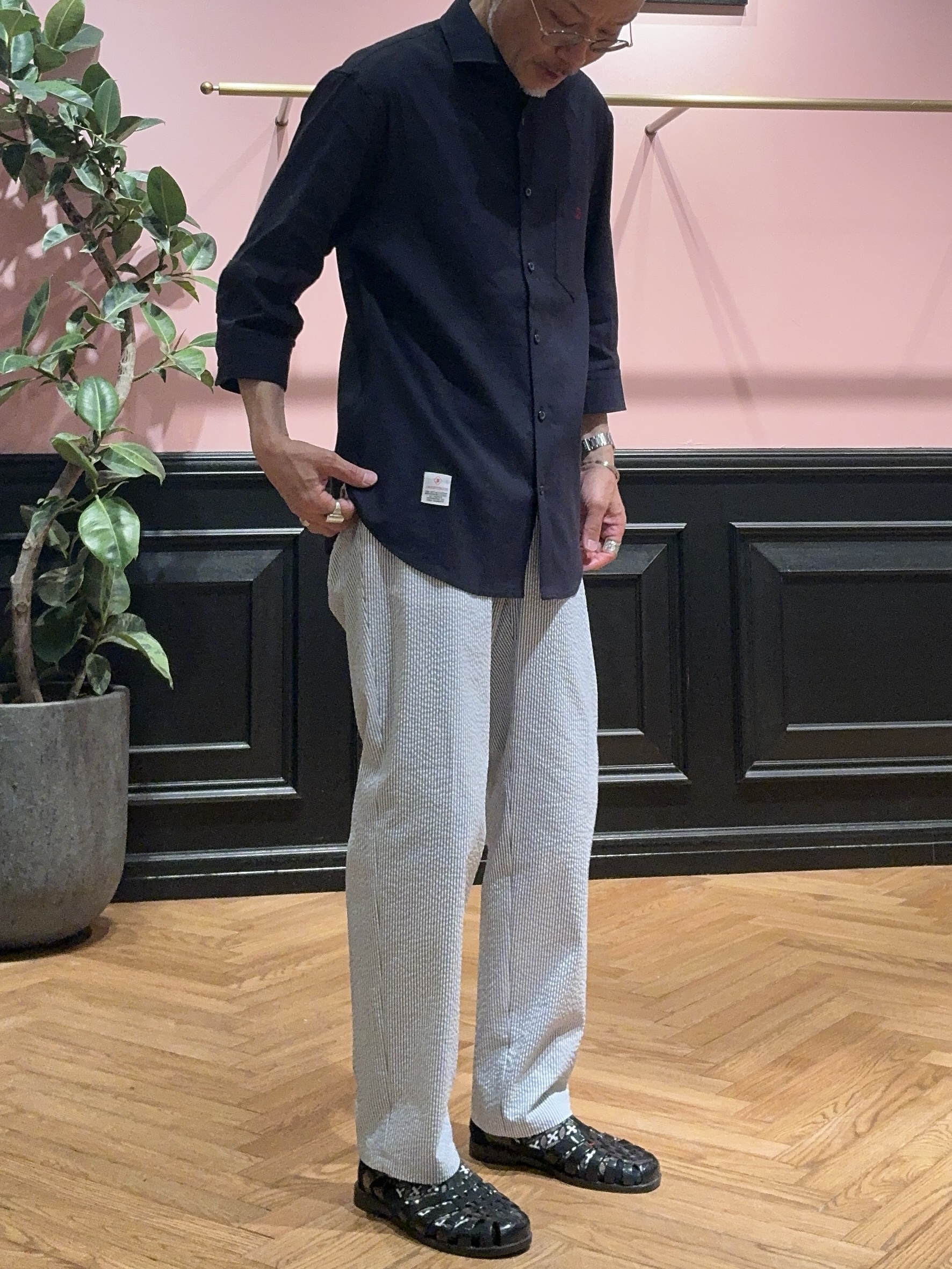 torigoeさんの「DRESSTERIOR｜バイオリネン スリークオーターシャツ」を使ったコーディネート
