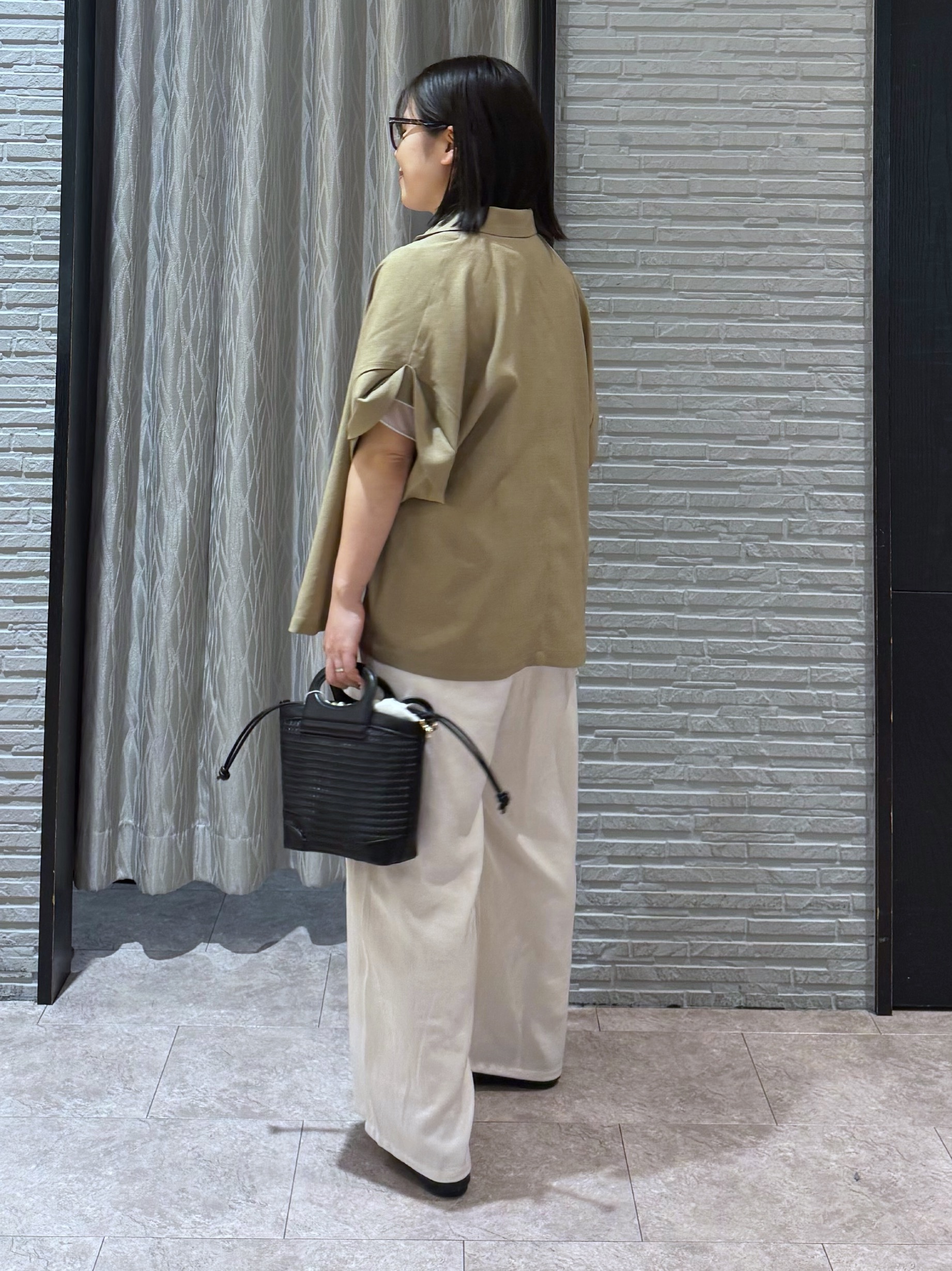 chさんの「THE SHOP TK｜【夏の通勤スタイルに】涼やかな着心地 麻調ダブルブレストジャケット」を使ったコーディネート