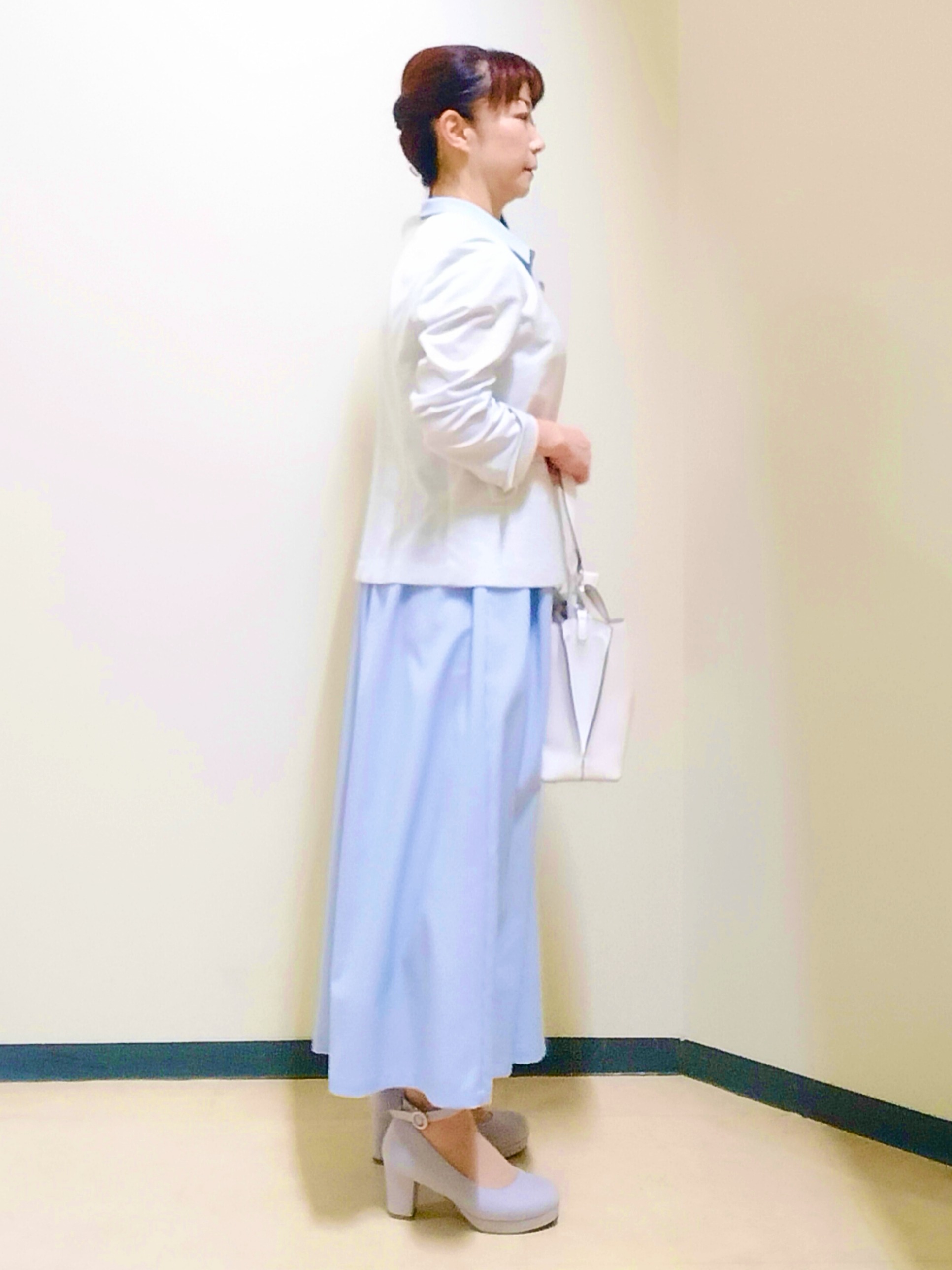 花さんの「Reflect｜フレンチスリーブシャツワンピース」を使ったコーディネート