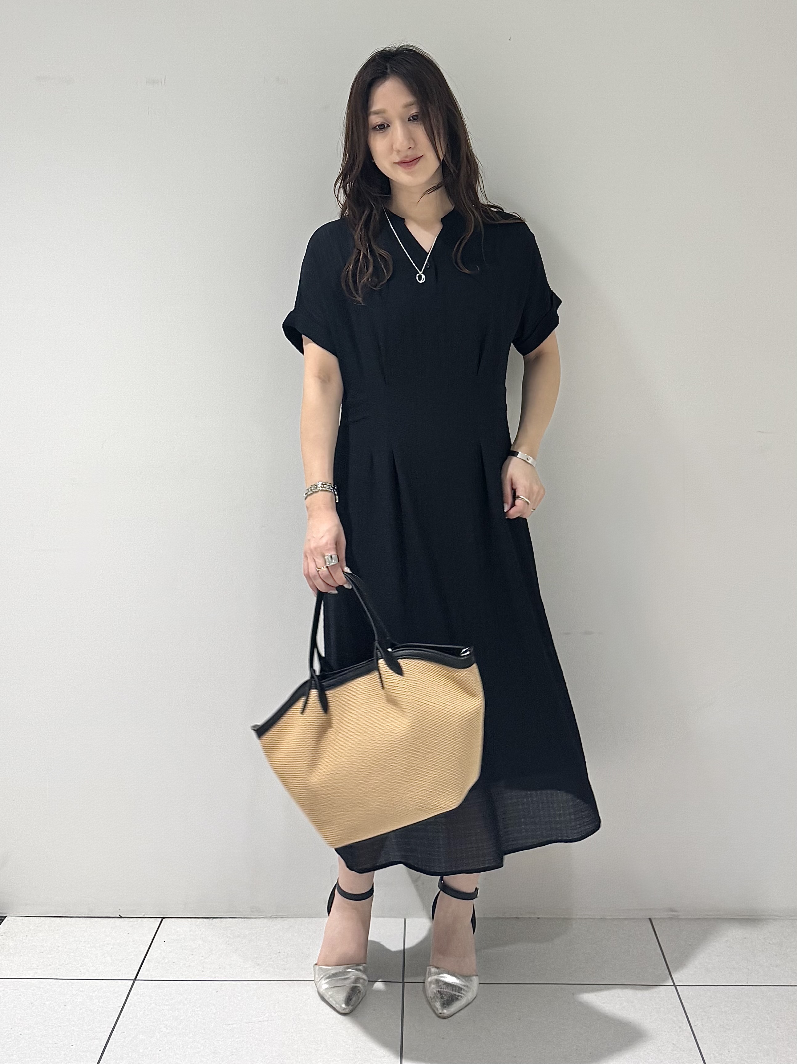 そんさんの「INDIVI｜【洗える／メッシュ素材／SETUP可能】半袖シアージャケット」を使ったコーディネート