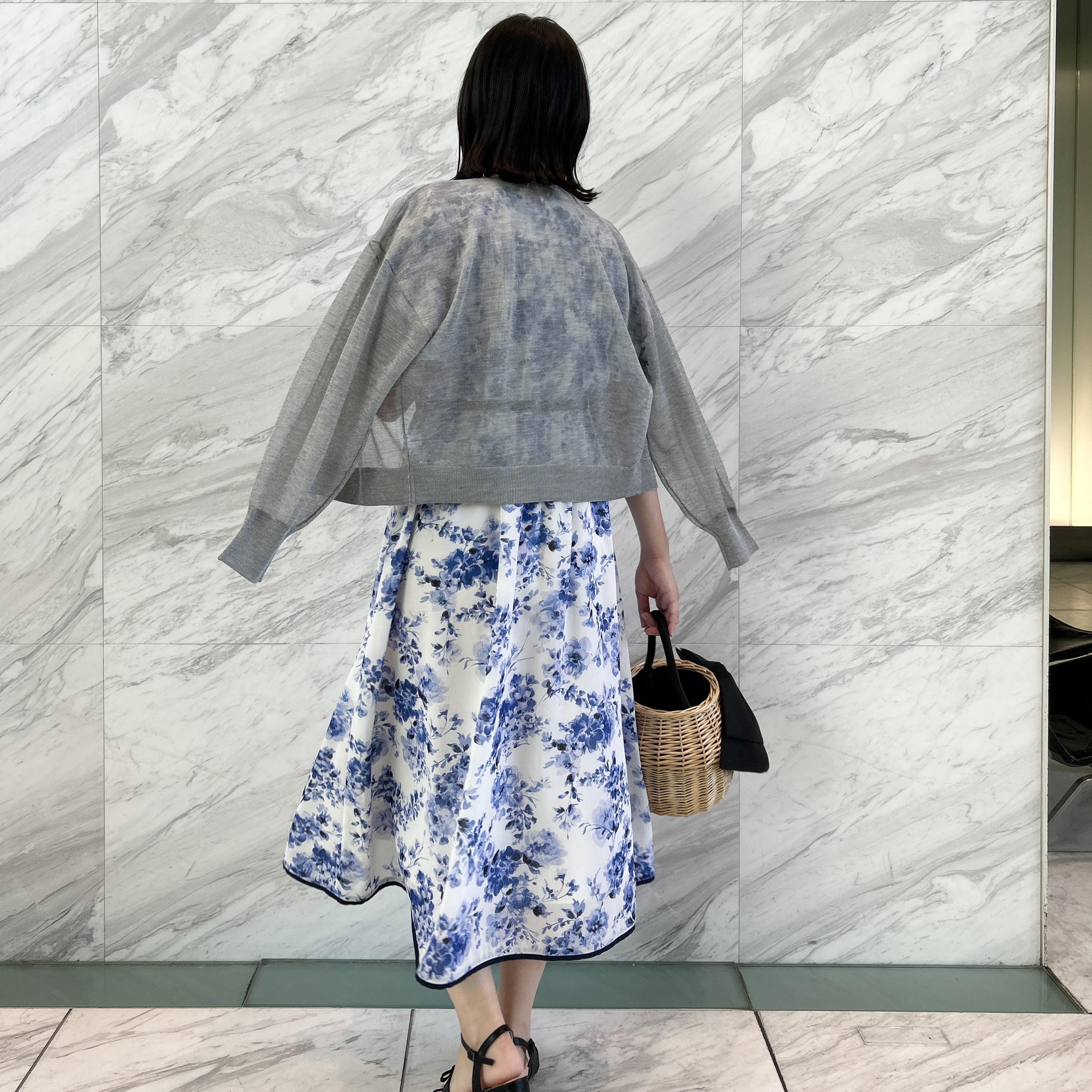 shinoさんの「Couture brooch｜【洗える】クラウディフラワー ワンピース」を使ったコーディネート