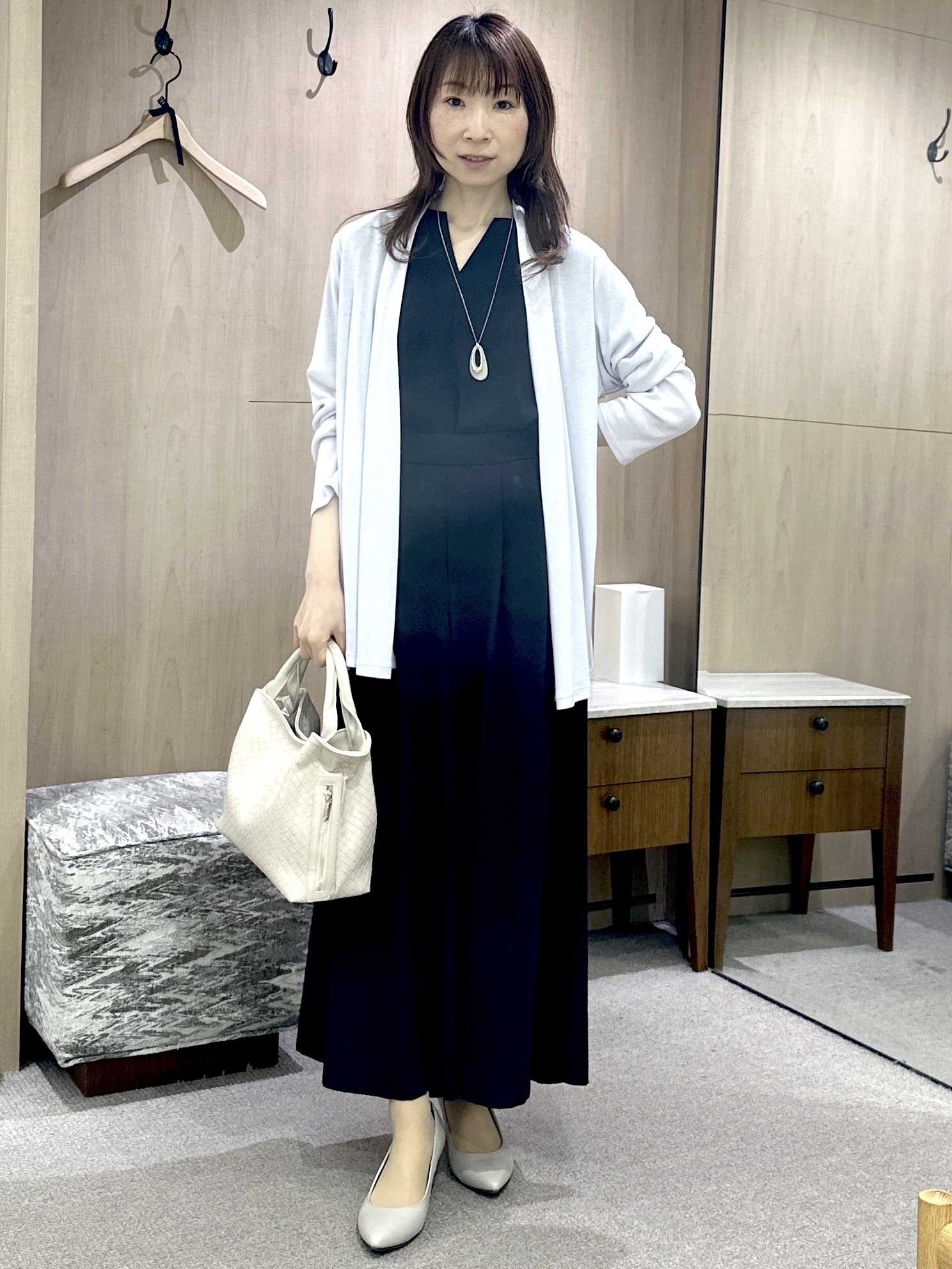 Miwaさんの「UNTITLED｜【接触冷感/UVカット/遮熱機能】フライスジャージカーディガン」を使ったコーディネート