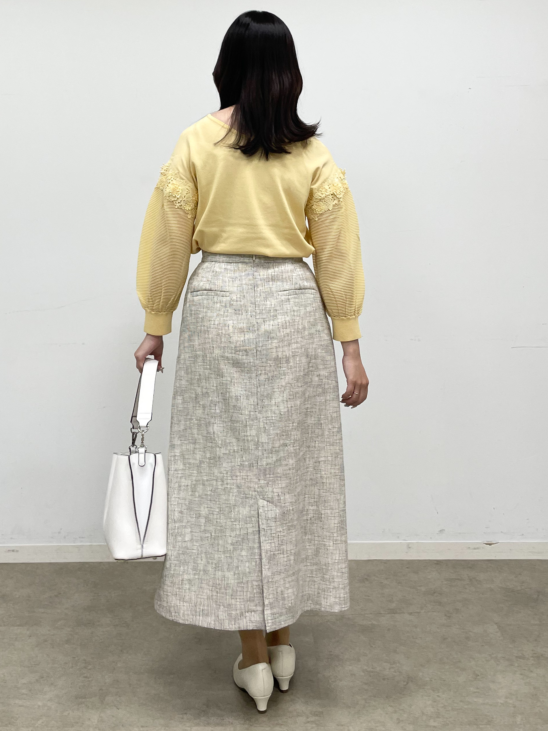 yukariさんの「Reflect｜【前後2WAY】レーススリーブデザインニット」を使ったコーディネート
