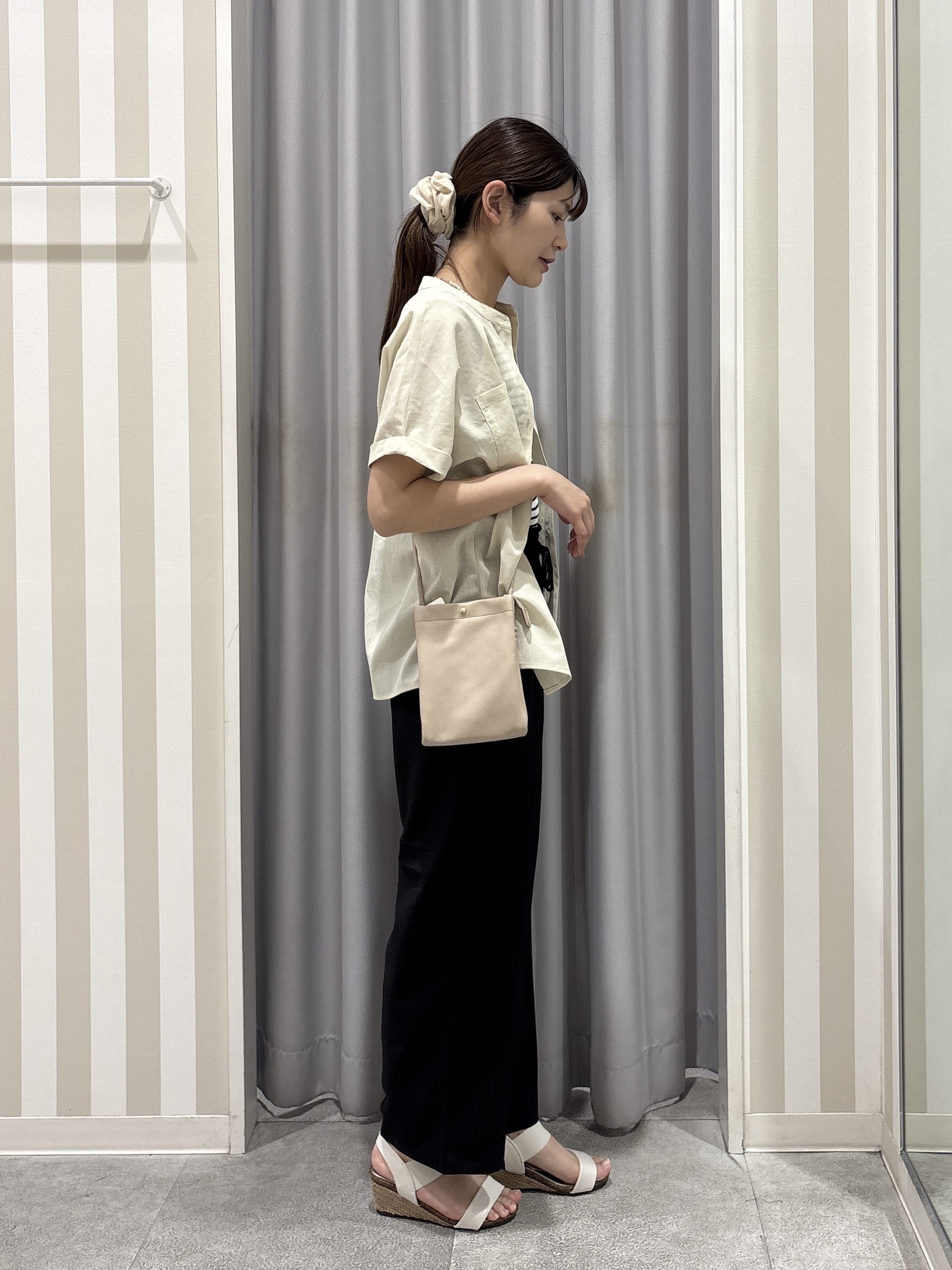 Rikaさんの「SHOO･LA･RUE｜【前後2WAY/洗濯機可/S-LL】毎日のお供に ランダムテレコタンクトップ」を使ったコーディネート