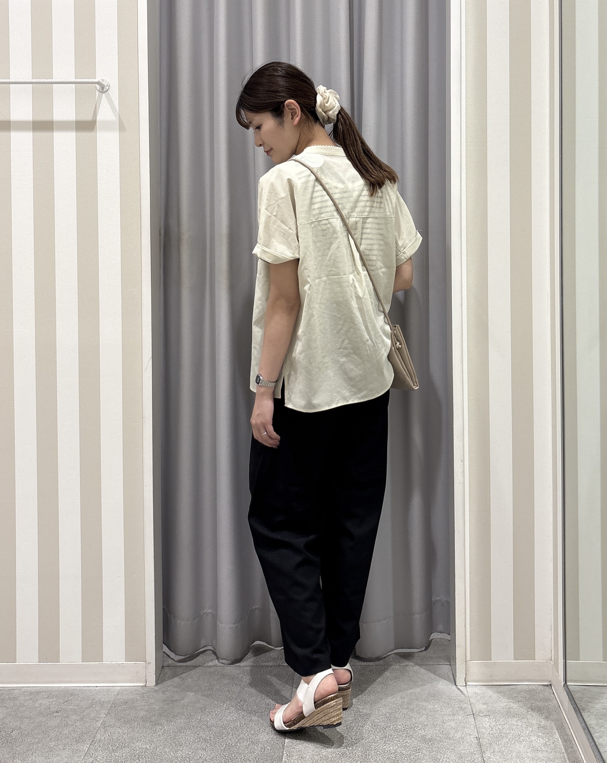 Rikaさんの「SHOO･LA･RUE｜【前後2WAY/洗濯機可/S-LL】毎日のお供に ランダムテレコタンクトップ」を使ったコーディネート
