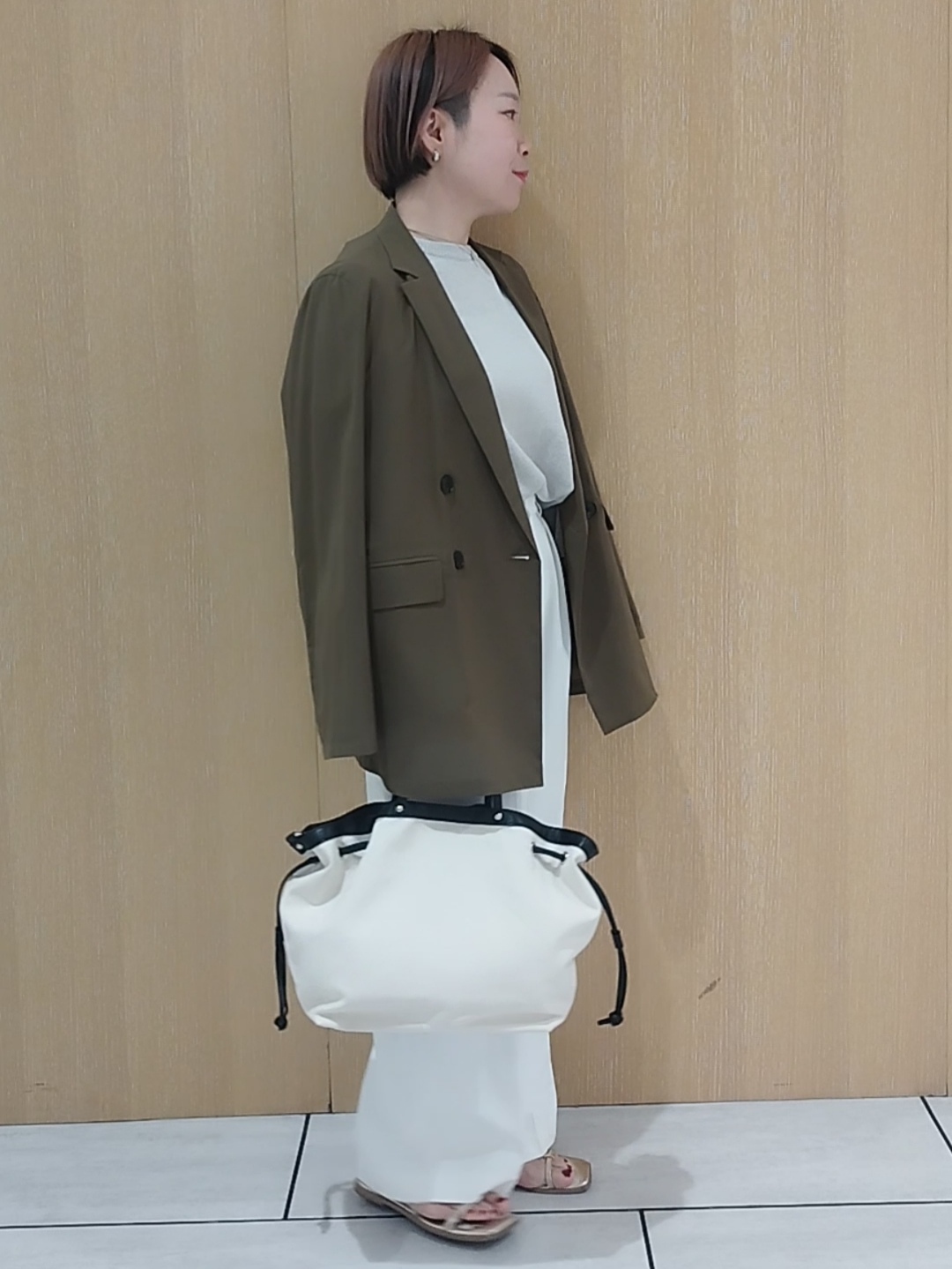 s u g iさんの「UNTITLED｜【セットアップ可/接触冷感/通気性】ドライシアーダブルジャケット」を使ったコーディネート