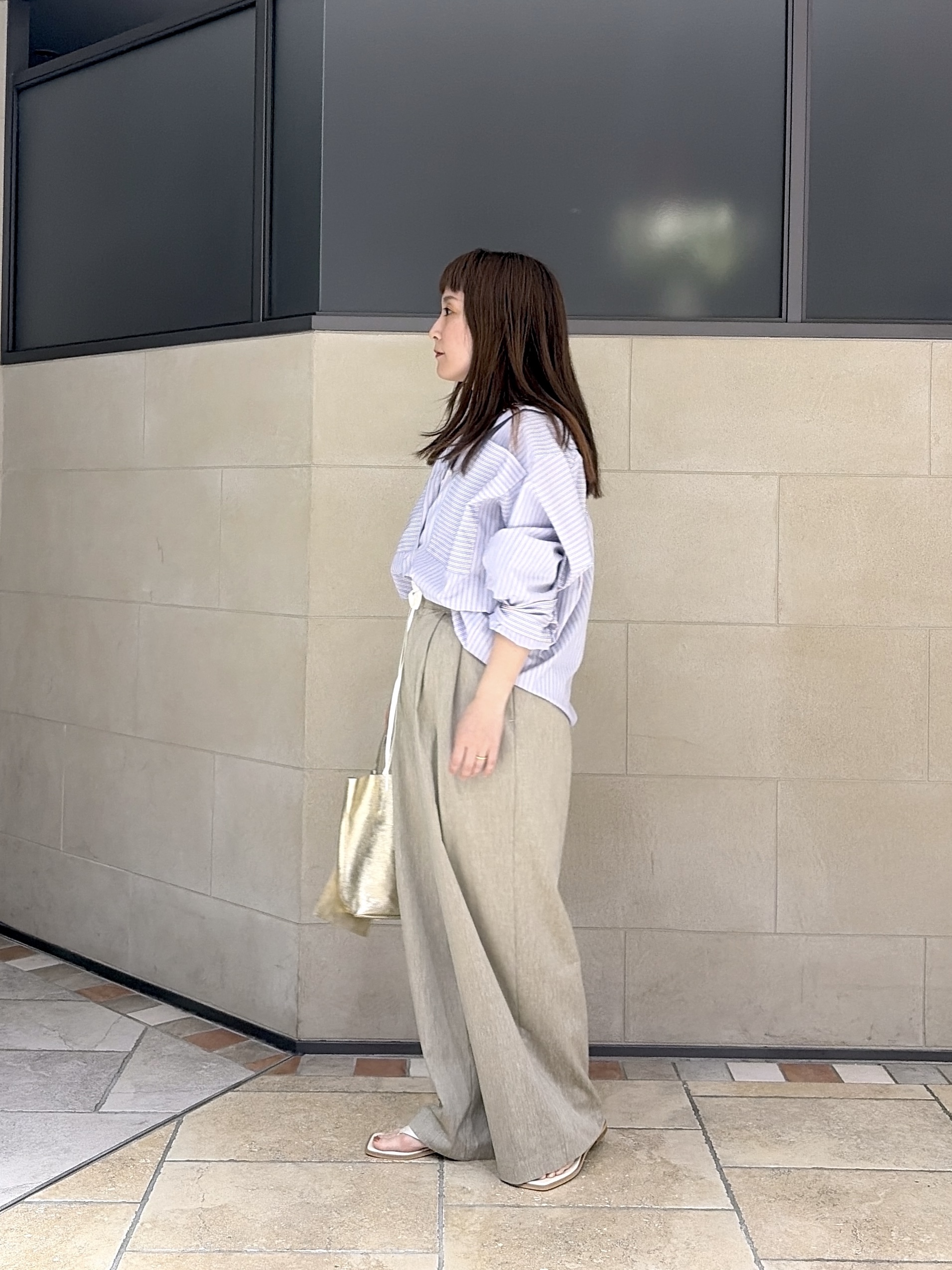 よねさんの「INDIVI｜Timeless｜ビッグポケットフォルムシャツ【接触冷感】」を使ったコーディネート