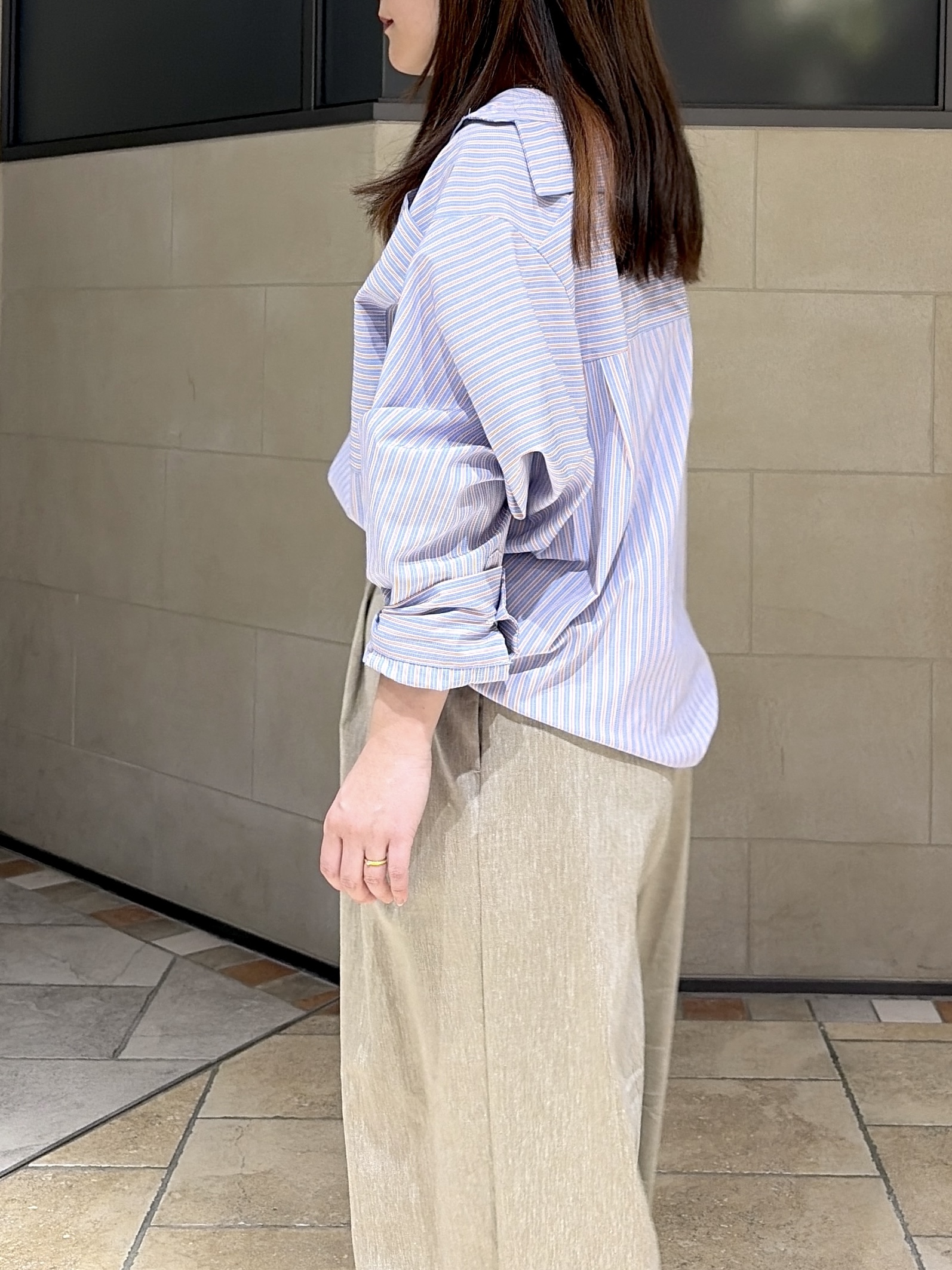 よねさんの「INDIVI｜Timeless｜ビッグポケットフォルムシャツ【接触冷感】」を使ったコーディネート