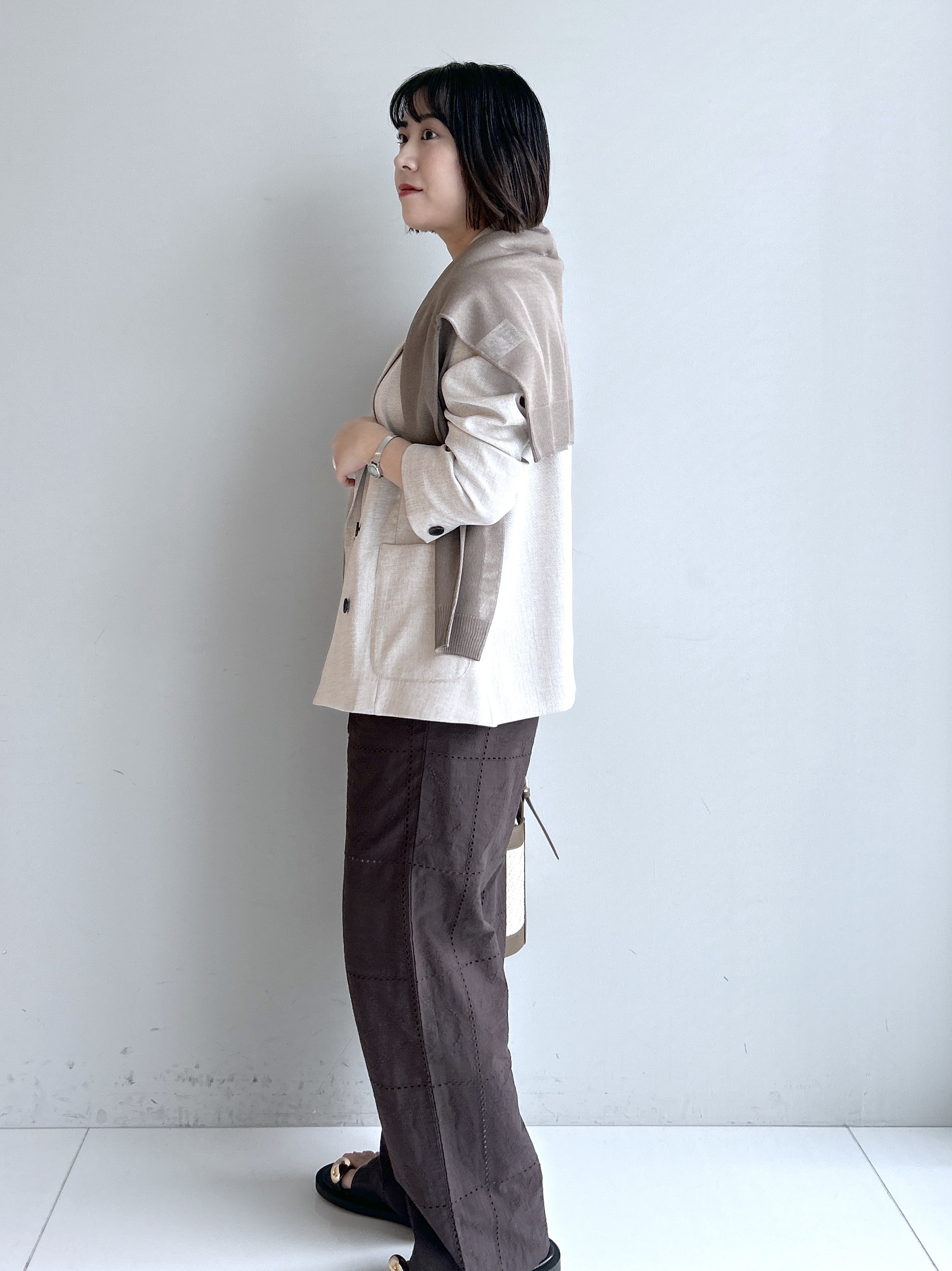 Hirokaさんの「Dessin｜お守りカーディガン -ウォッシャブル-」を使ったコーディネート