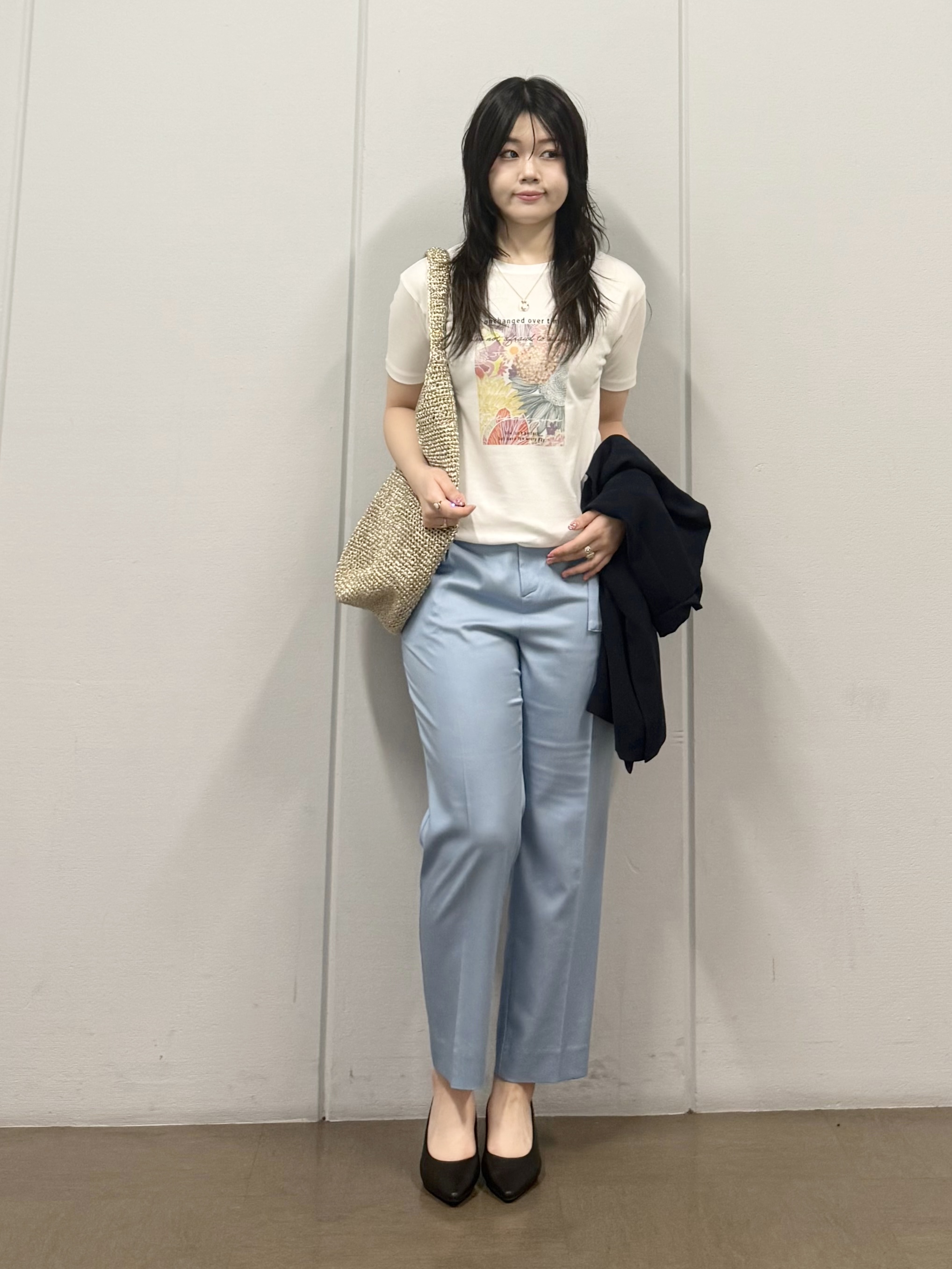 mizukiさんの「INDIVI｜【着る日傘】ハーフスリーブダブルジャケット」を使ったコーディネート