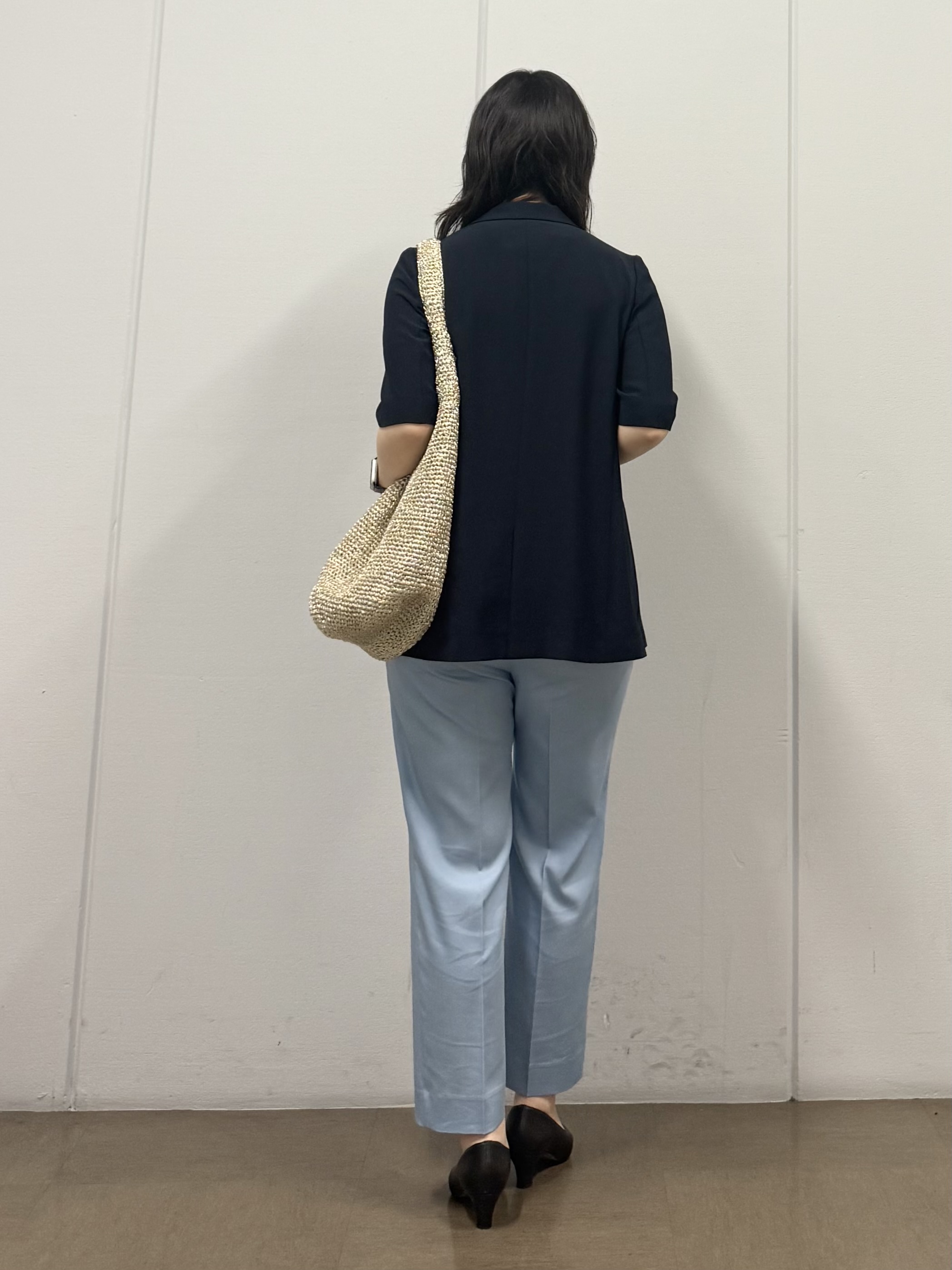mizukiさんの「INDIVI｜【着る日傘】ハーフスリーブダブルジャケット」を使ったコーディネート