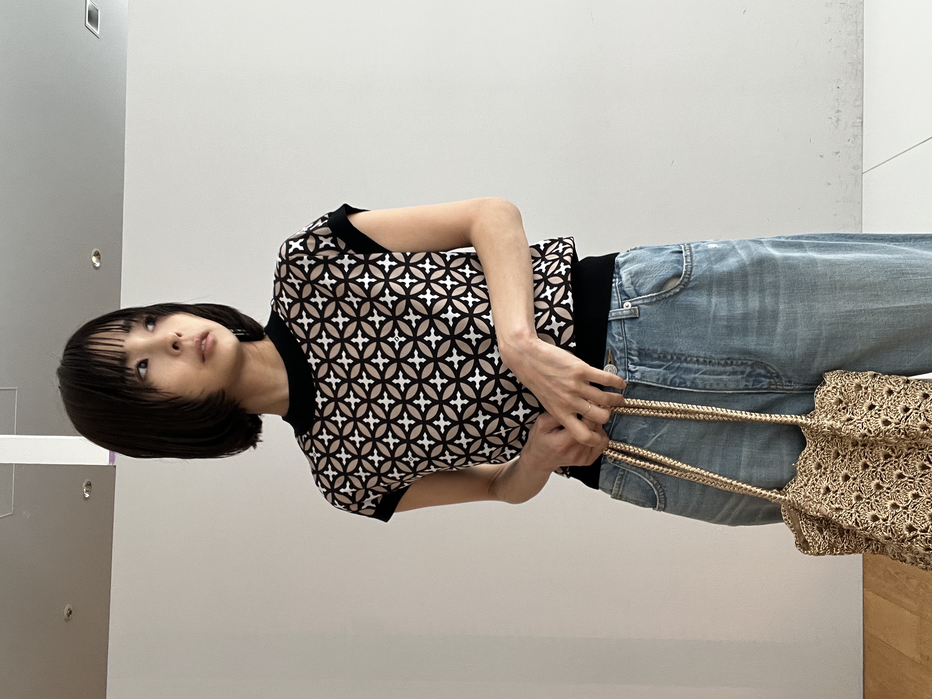 misaさんの「DRESSTERIOR｜【otonaMUSE5月号掲載/ウォッシャブル】オーバーラップサークルコンビフレンチニット」を使ったコーディネート