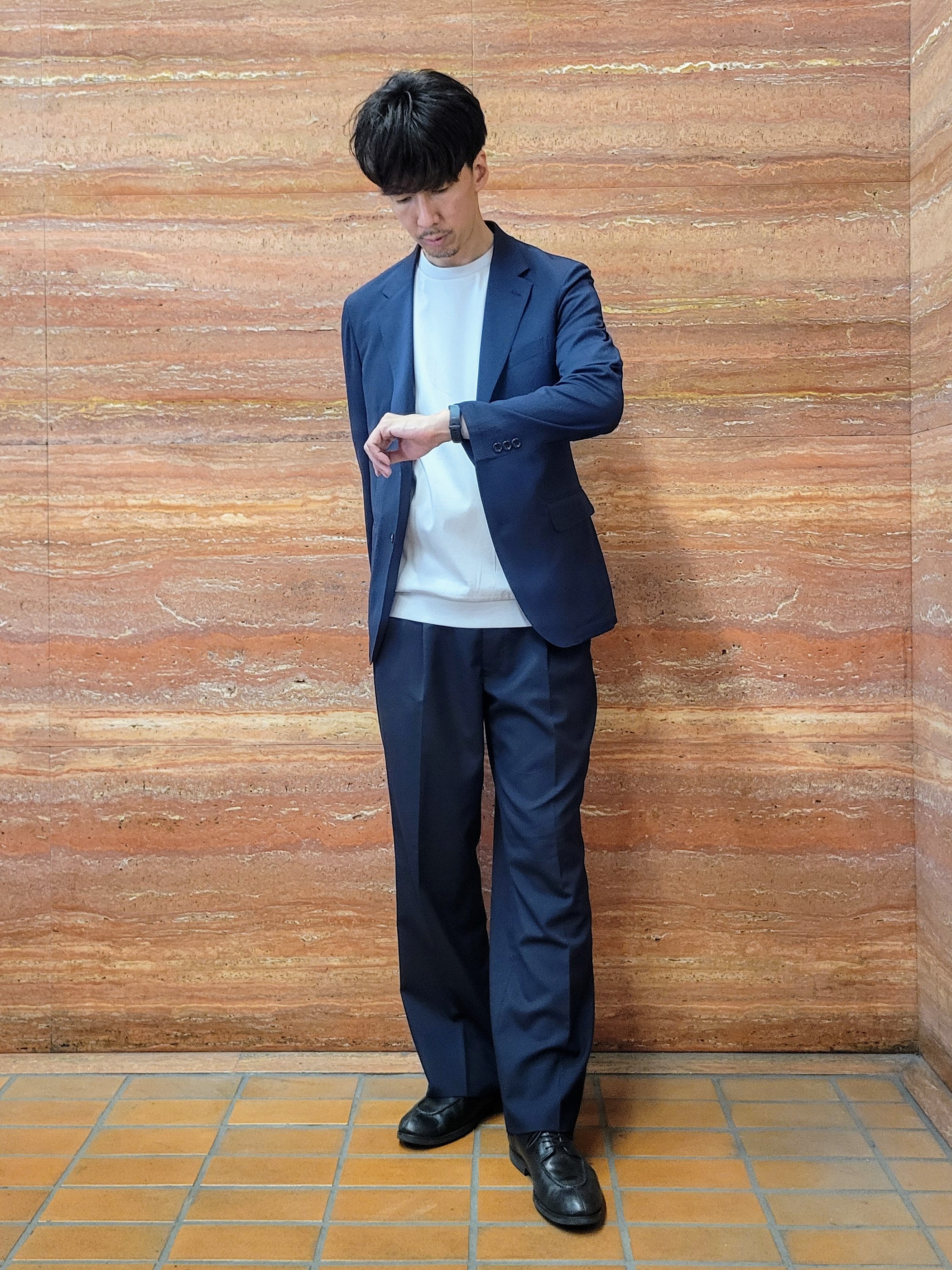piroyaさんの「TAKEO KIKUCHI｜【Begin5月号掲載/通気性】トリコットサッカー ジャケット」を使ったコーディネート