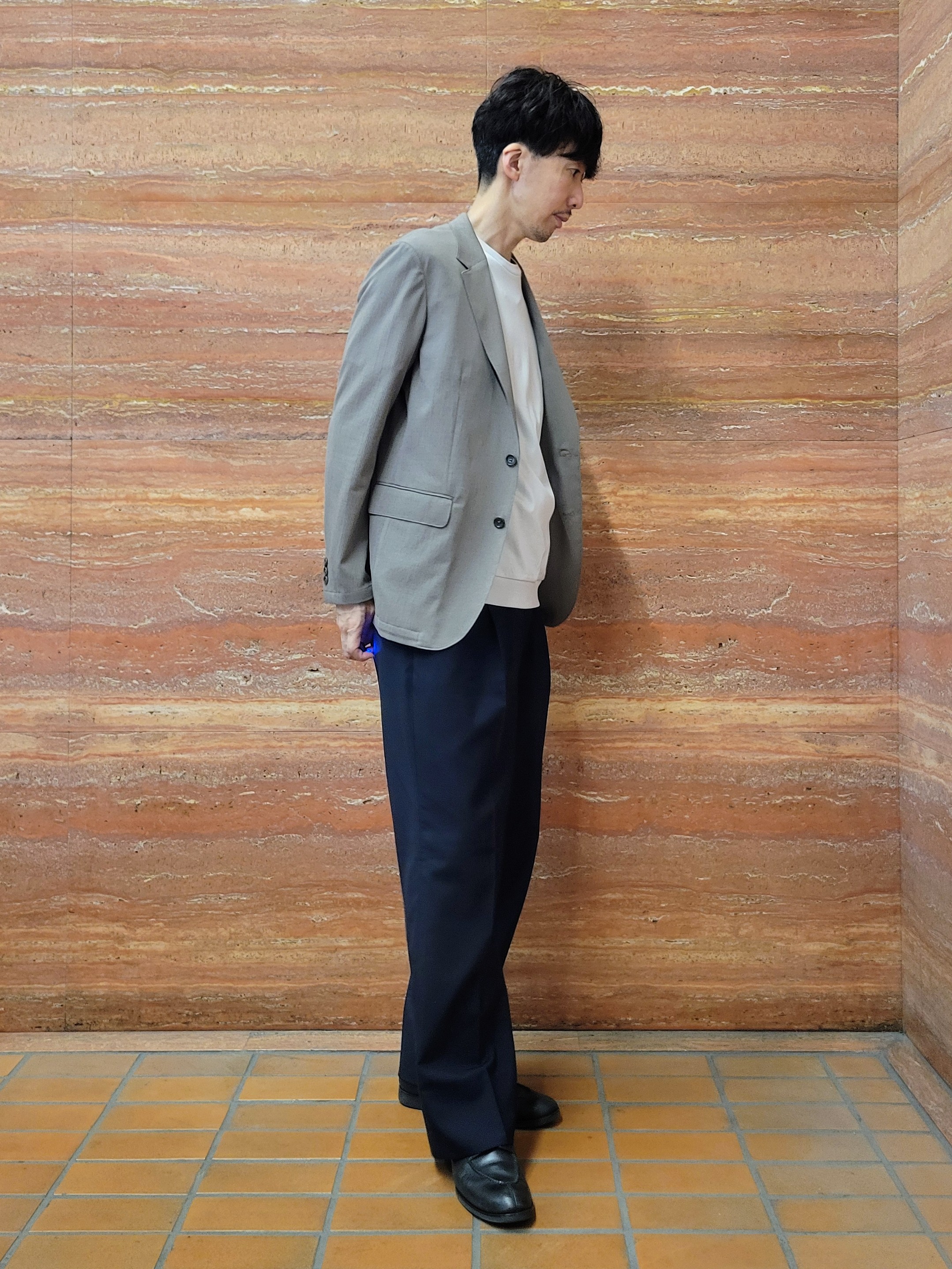 piroyaさんの「TAKEO KIKUCHI｜【Begin5月号掲載/通気性】トリコットサッカー ジャケット」を使ったコーディネート