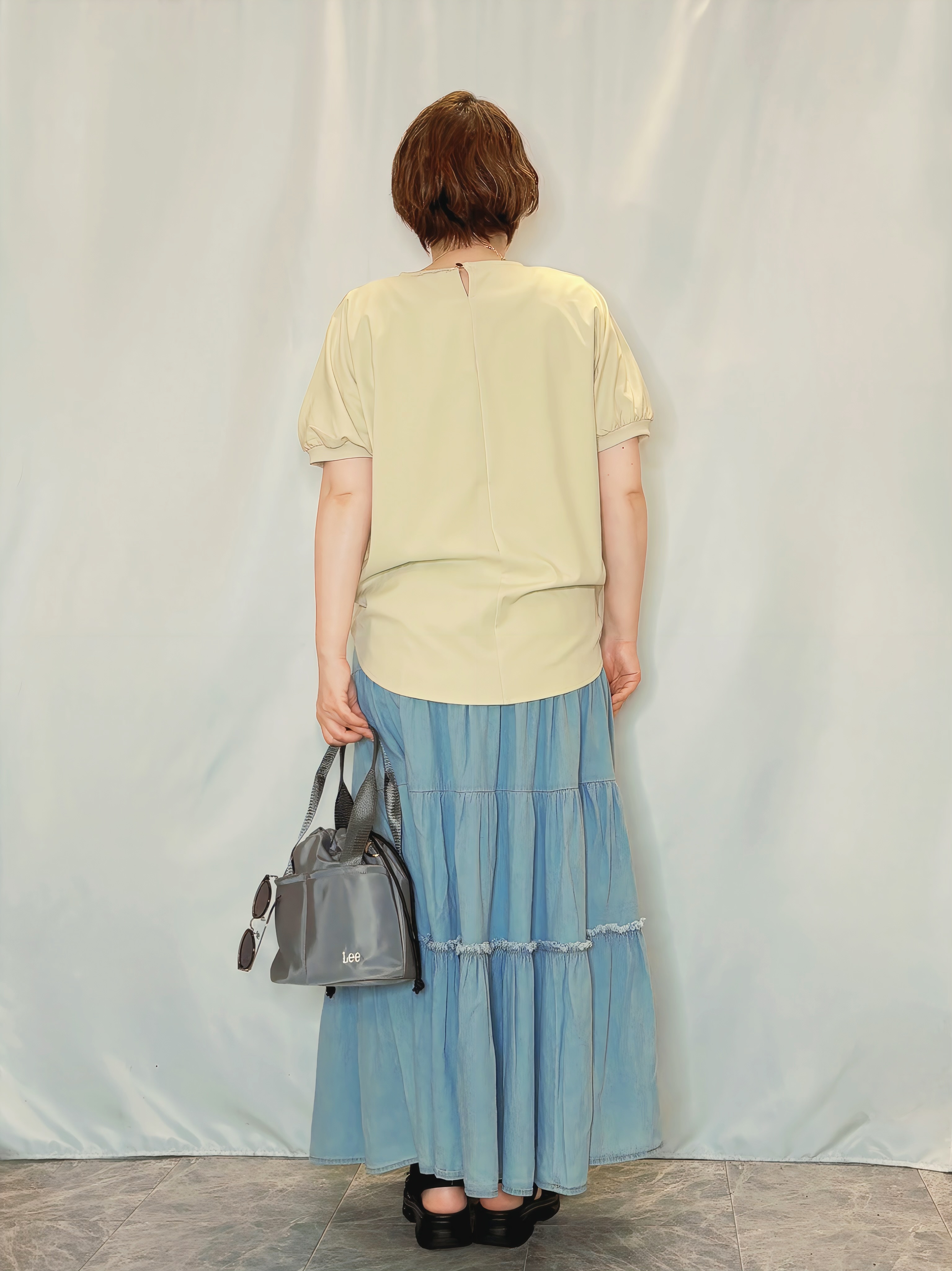 たみさんの「SHOO･LA･RUE｜【ひんやり/洗濯後しわになりにくい】インせず着られる さらっとタッチのドルマンブラウス」を使ったコーディネート