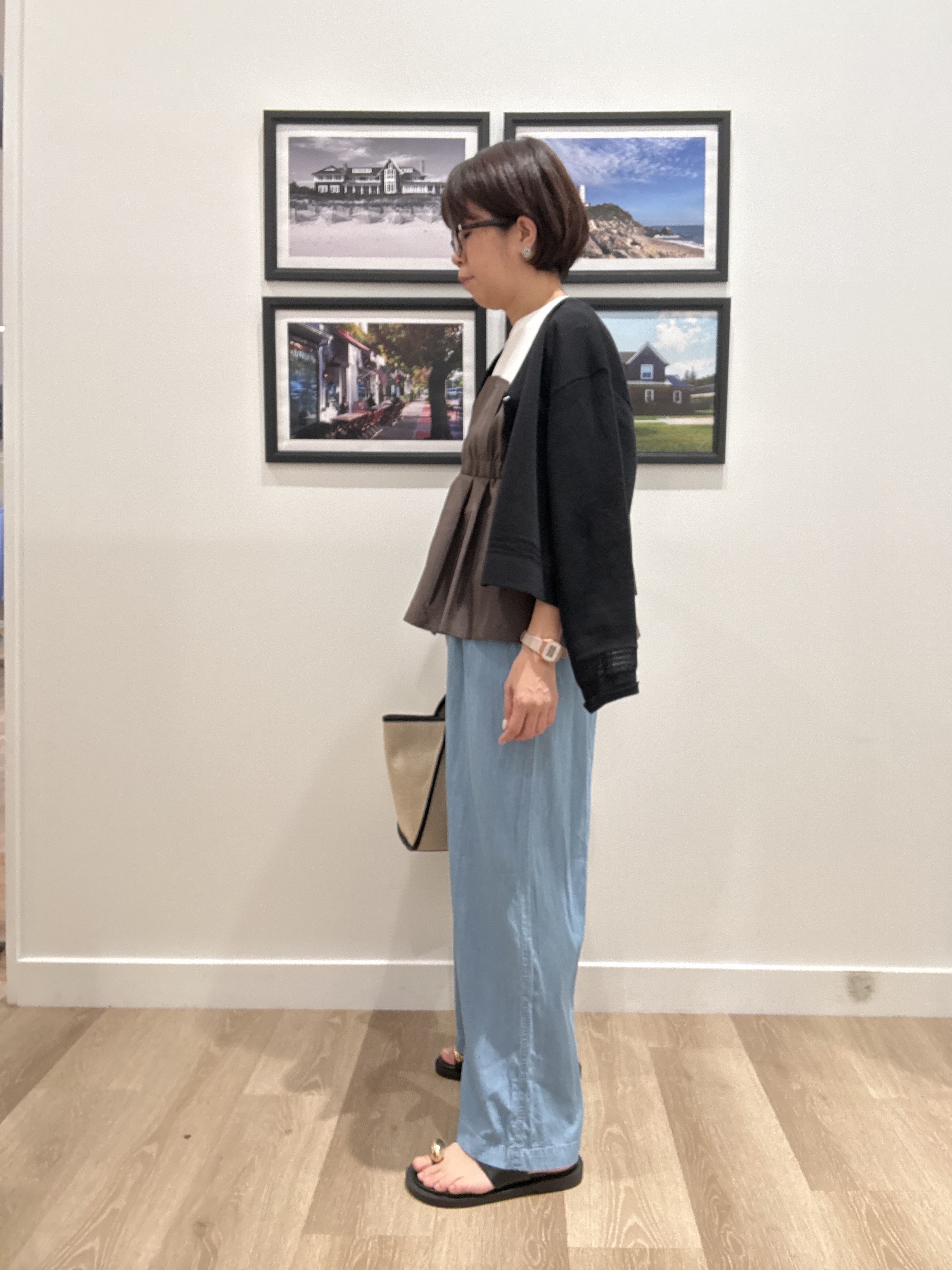 Naoさんの「Dessin｜【セットアップ可/UVカット/洗える】ビスチェドッキングTシャツ」を使ったコーディネート
