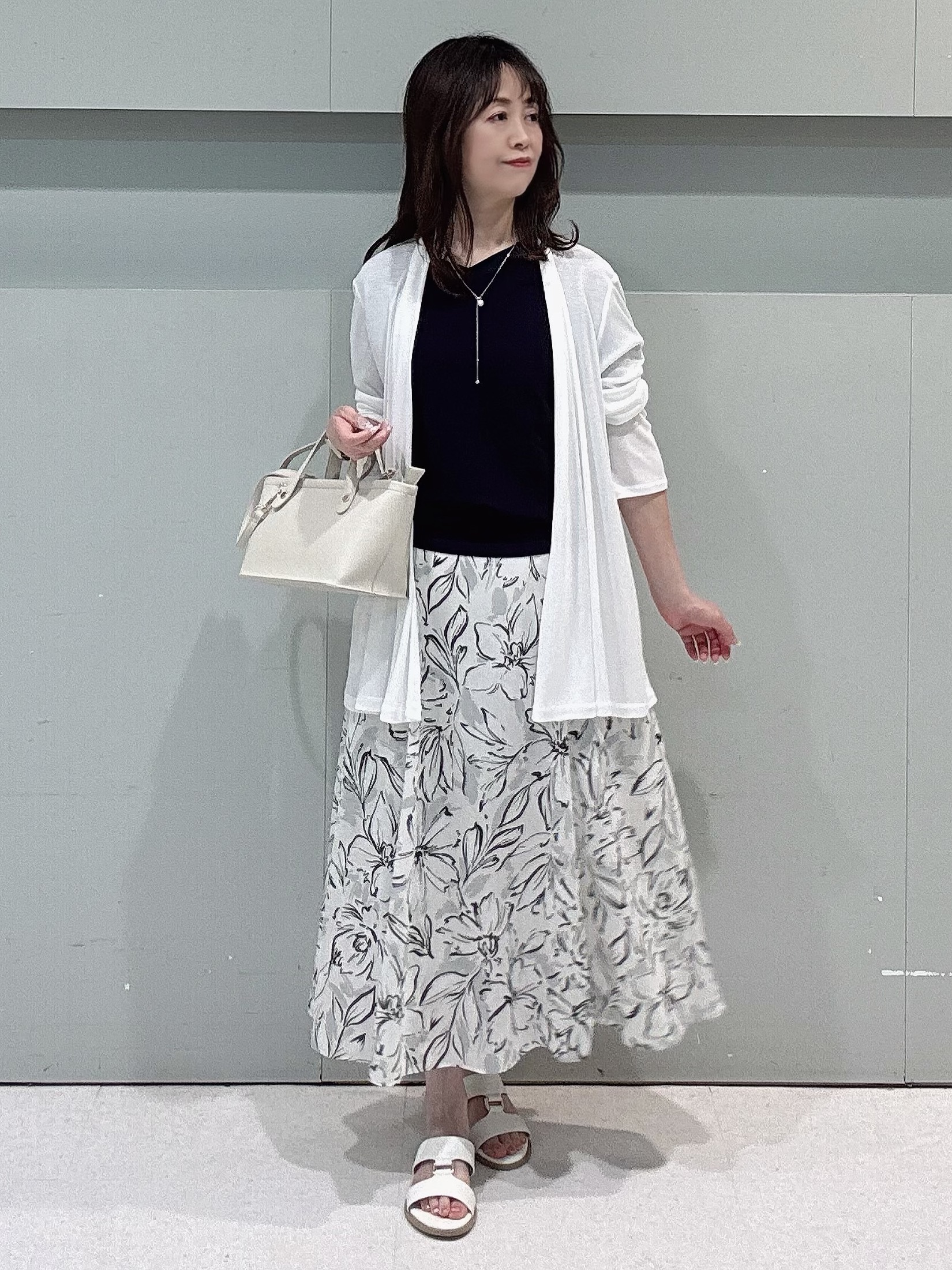 makiさんの「UNTITLED｜【接触冷感/UVカット/遮熱機能】フライスジャージカーディガン」を使ったコーディネート