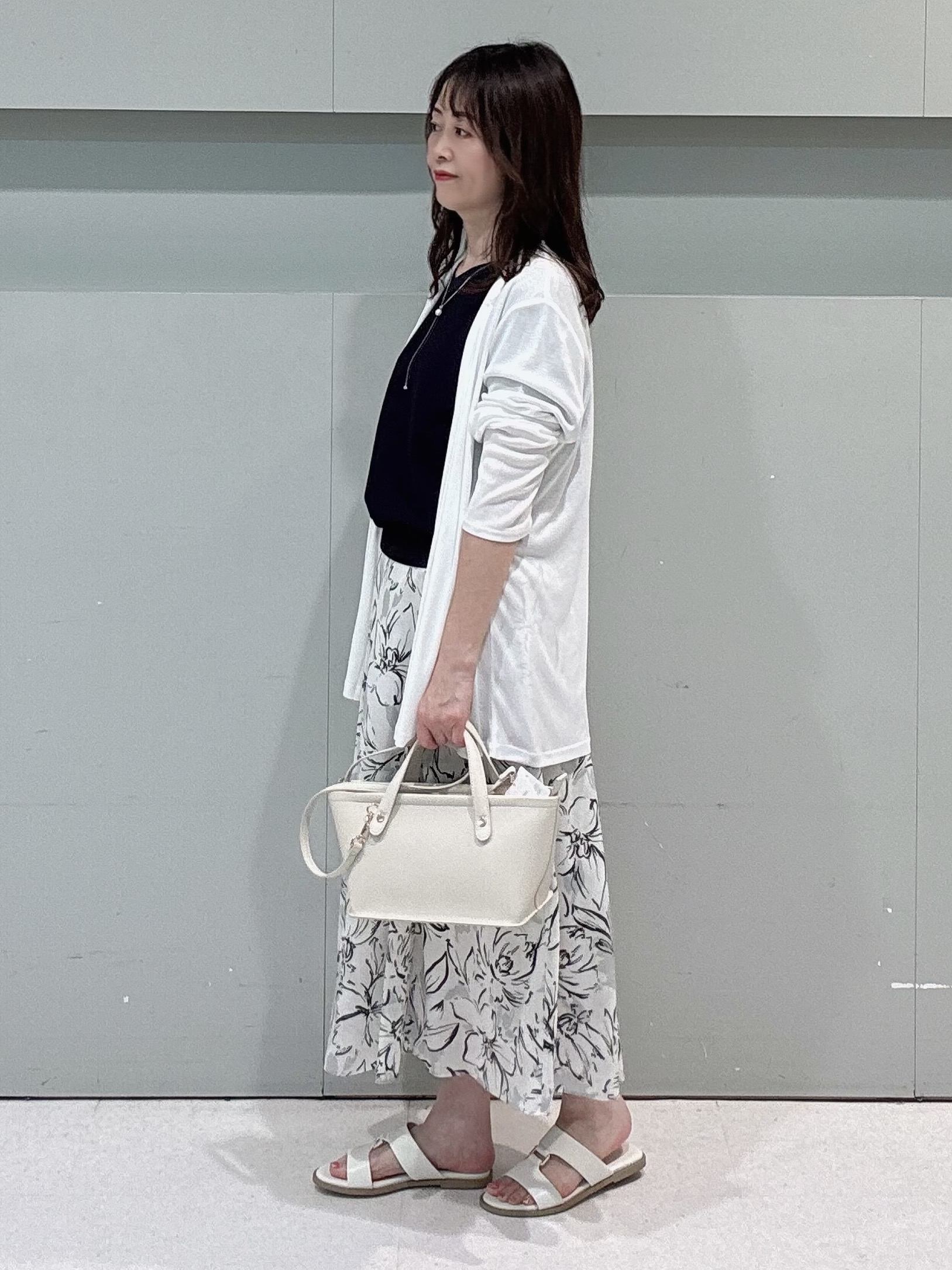 makiさんの「UNTITLED｜【接触冷感/UVカット/遮熱機能】フライスジャージカーディガン」を使ったコーディネート