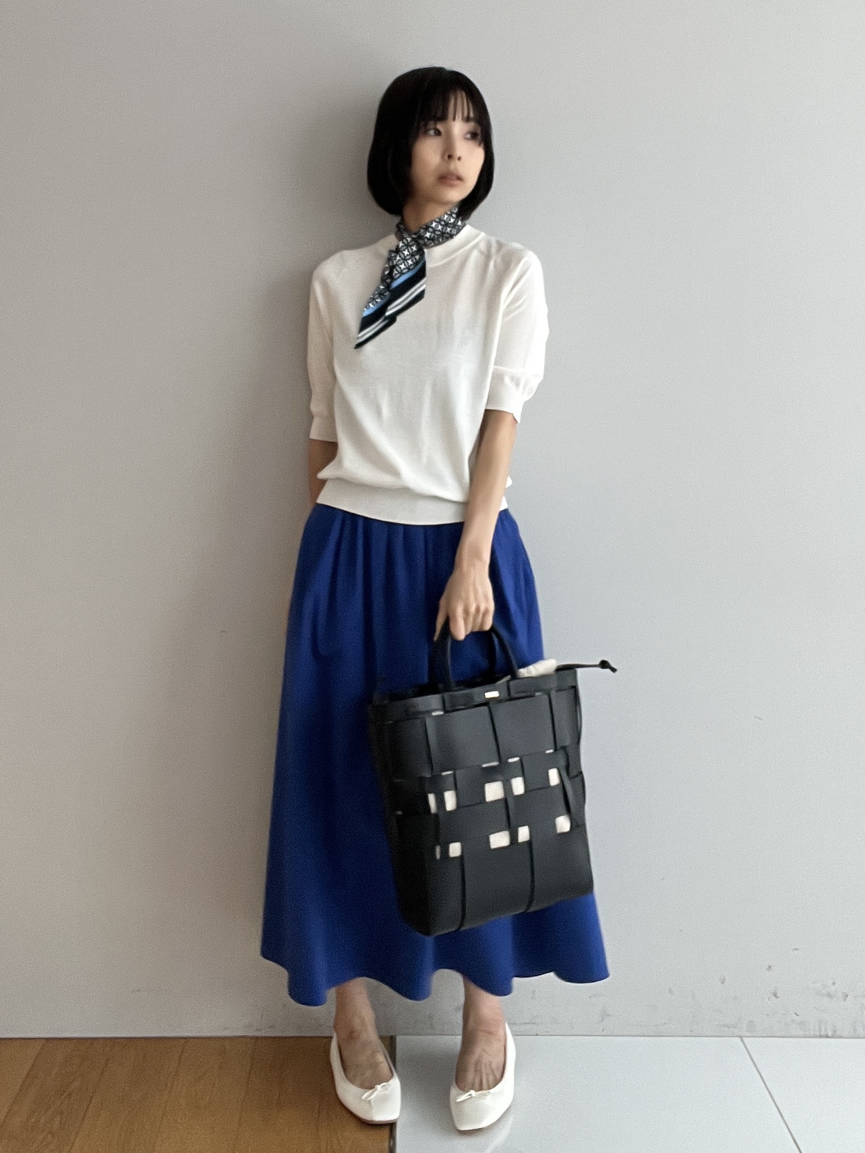 misaさんの「DRESSTERIOR｜ウーヴンレザートートバック」を使ったコーディネート