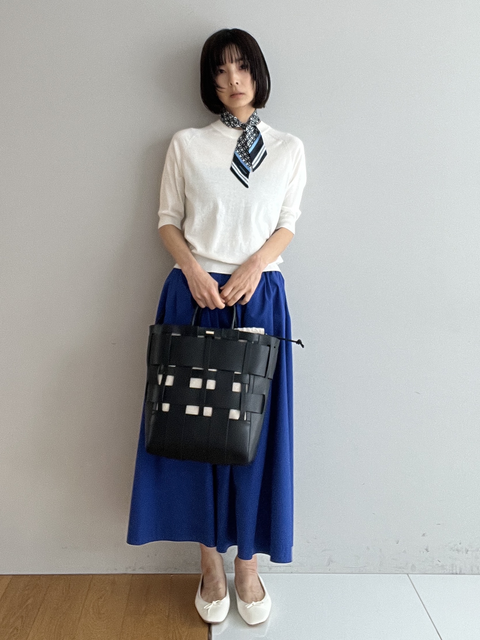 misaさんの「DRESSTERIOR｜ウーヴンレザートートバック」を使ったコーディネート