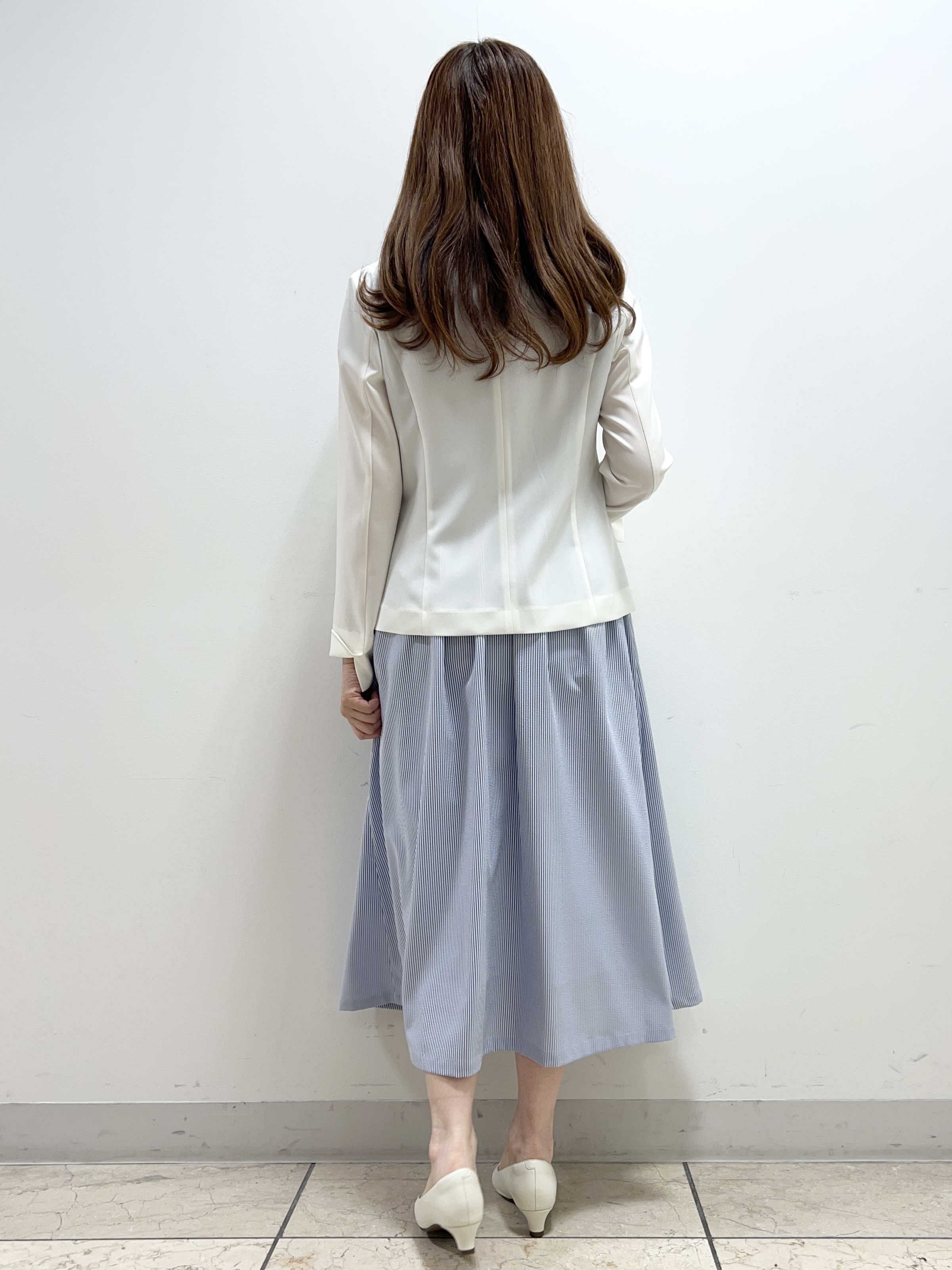 yuさんの「Reflect｜【吸水速乾／セットアップ可】ノーカラージャケット」を使ったコーディネート