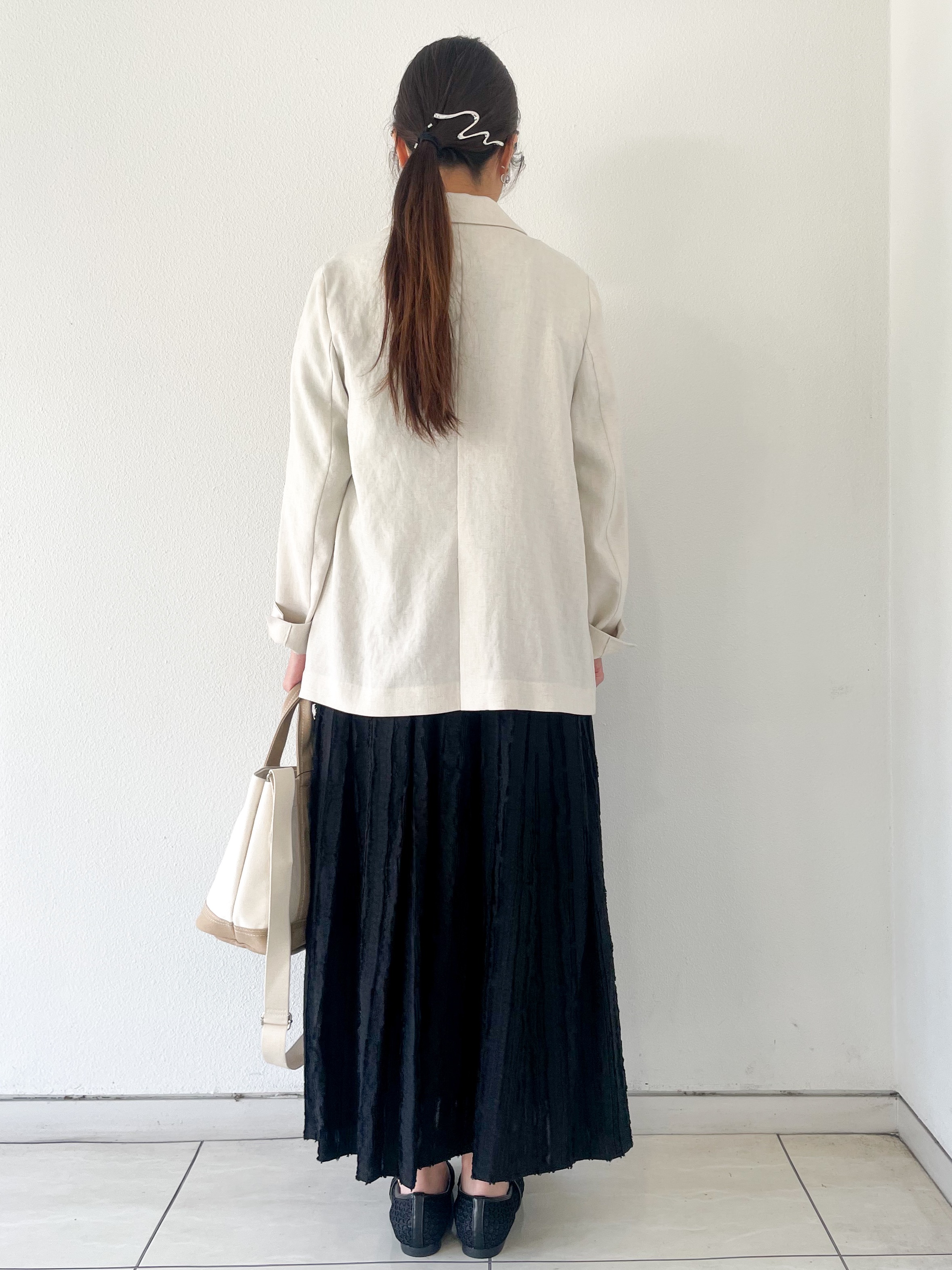 なおさんの「index｜【UV／接触冷感】ダブルブレストジャケット《防シワ加工／洗える》」を使ったコーディネート