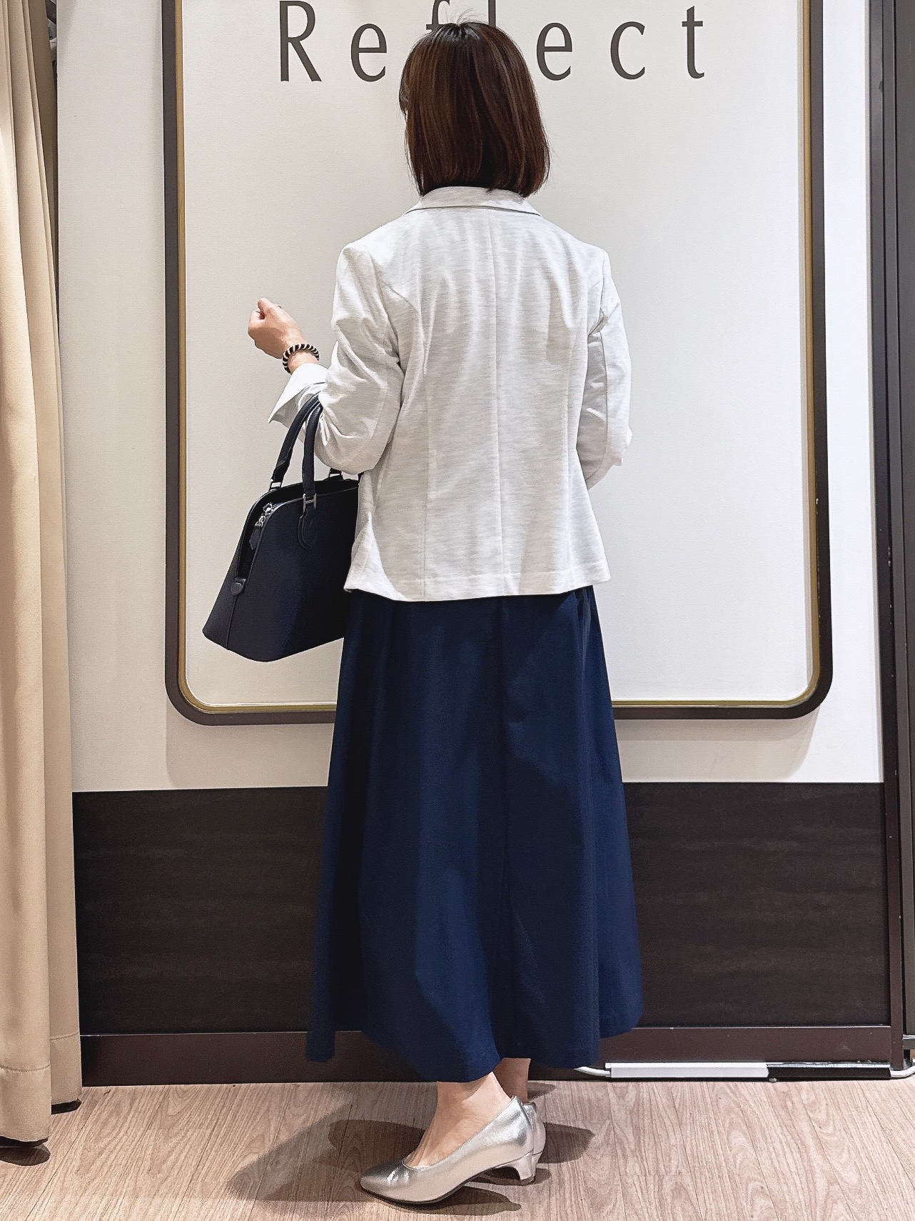 nekoさんの「Reflect｜タイプライターシャツロングワンピース」を使ったコーディネート
