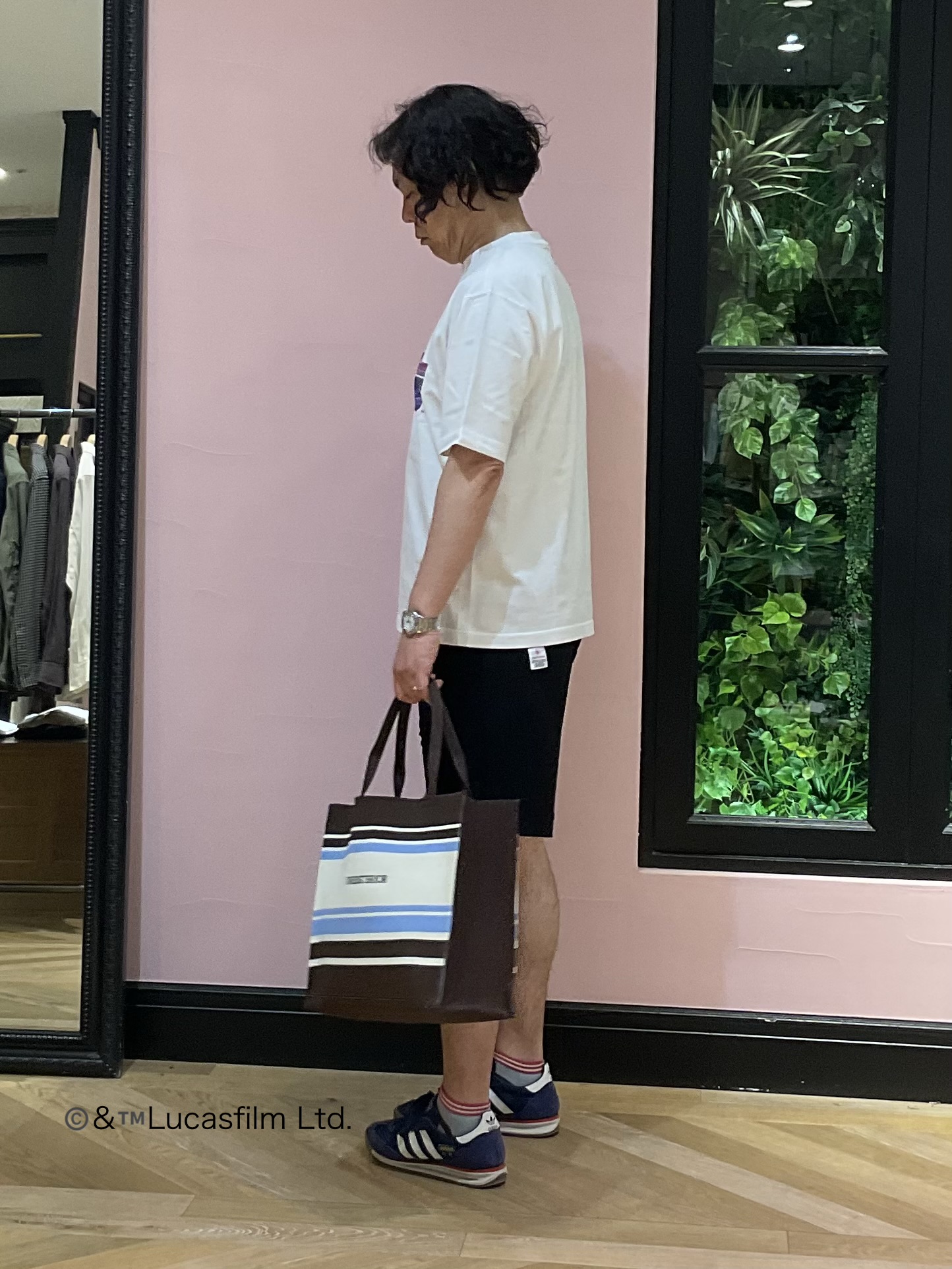 Nagaseさんの「DRESSTERIOR｜【接触冷感】STAR WARS ロゴTシャツ」を使ったコーディネート