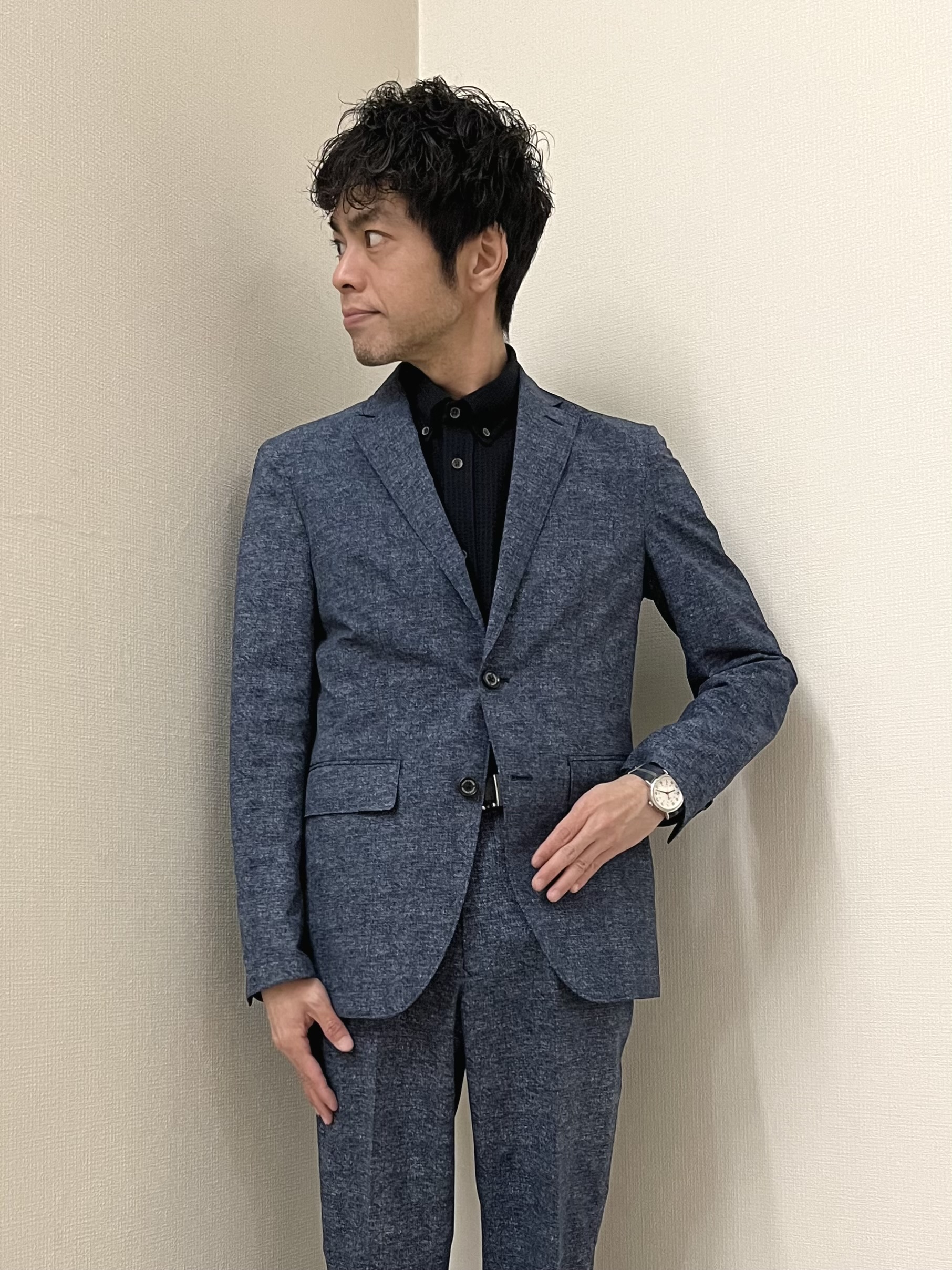 URAさんの「TAKEO KIKUCHI｜【抗菌防臭】COOL DOTS（R）ドビープリント ジャケット」を使ったコーディネート