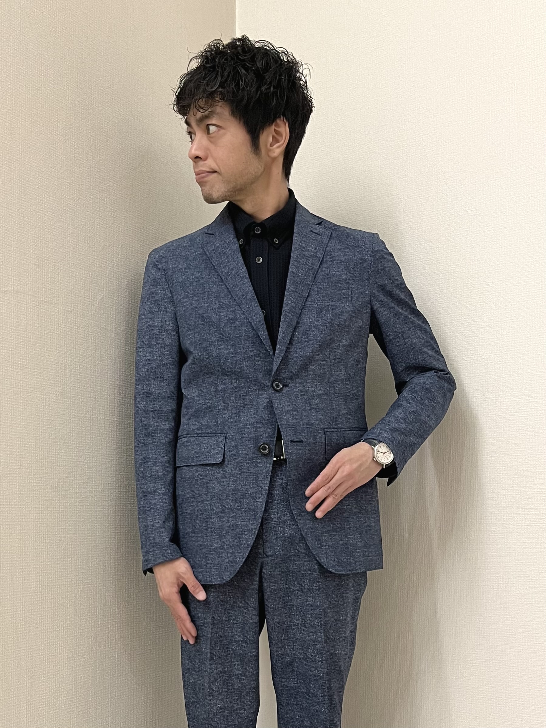 URAさんの「TAKEO KIKUCHI｜【抗菌防臭】COOL DOTS（R）ドビープリント ジャケット」を使ったコーディネート