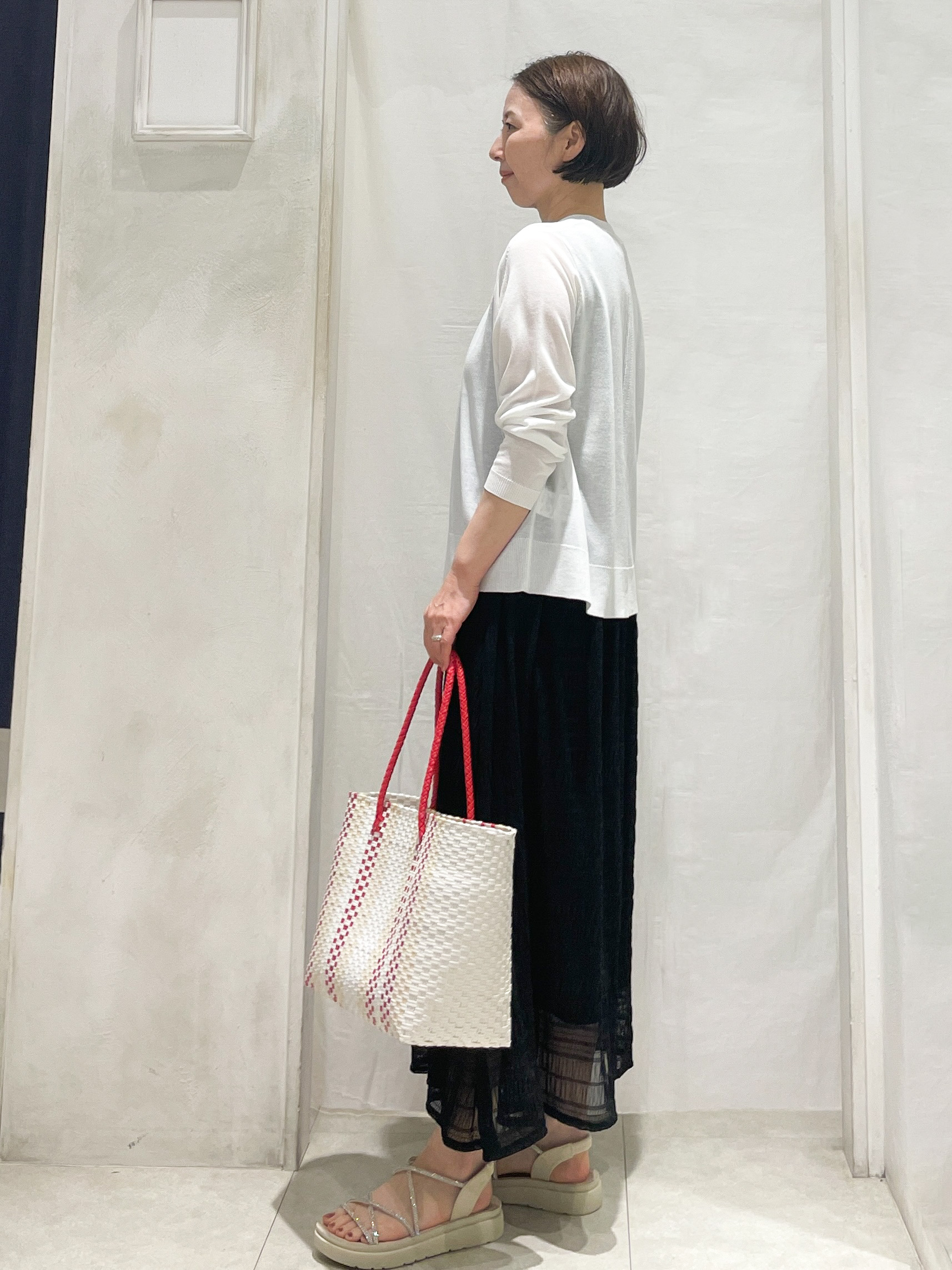 hiroさんの「grove｜高評価！【接触冷感／UVカットetc】ベーシックショートカーディガン」を使ったコーディネート