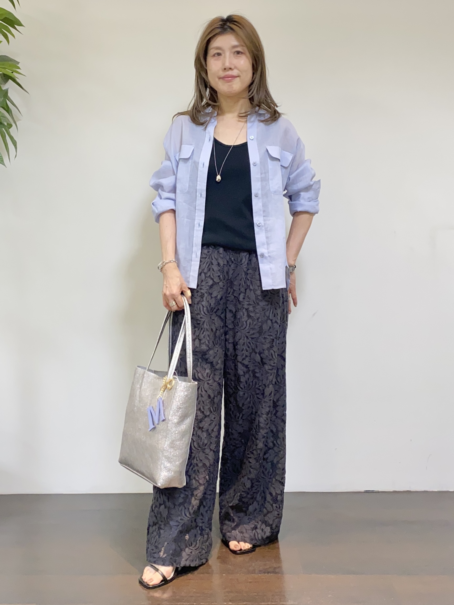 tomoさんの「UNTITLED｜【古畑星夏さん着用/接触冷感】ドライタッチシャツ」を使ったコーディネート