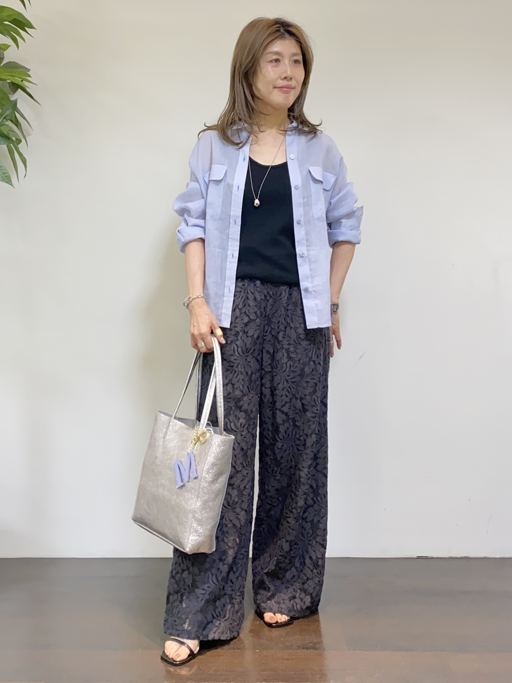 tomoさんの「UNTITLED｜【古畑星夏さん着用/接触冷感】ドライタッチシャツ」を使ったコーディネート