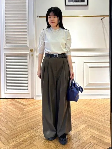 エブール 22AW シルクコットン ハーフスリーブボザムニット カットソー 半袖 ウォッシャブル】コットンシルクハーフスリーブニット（ニット