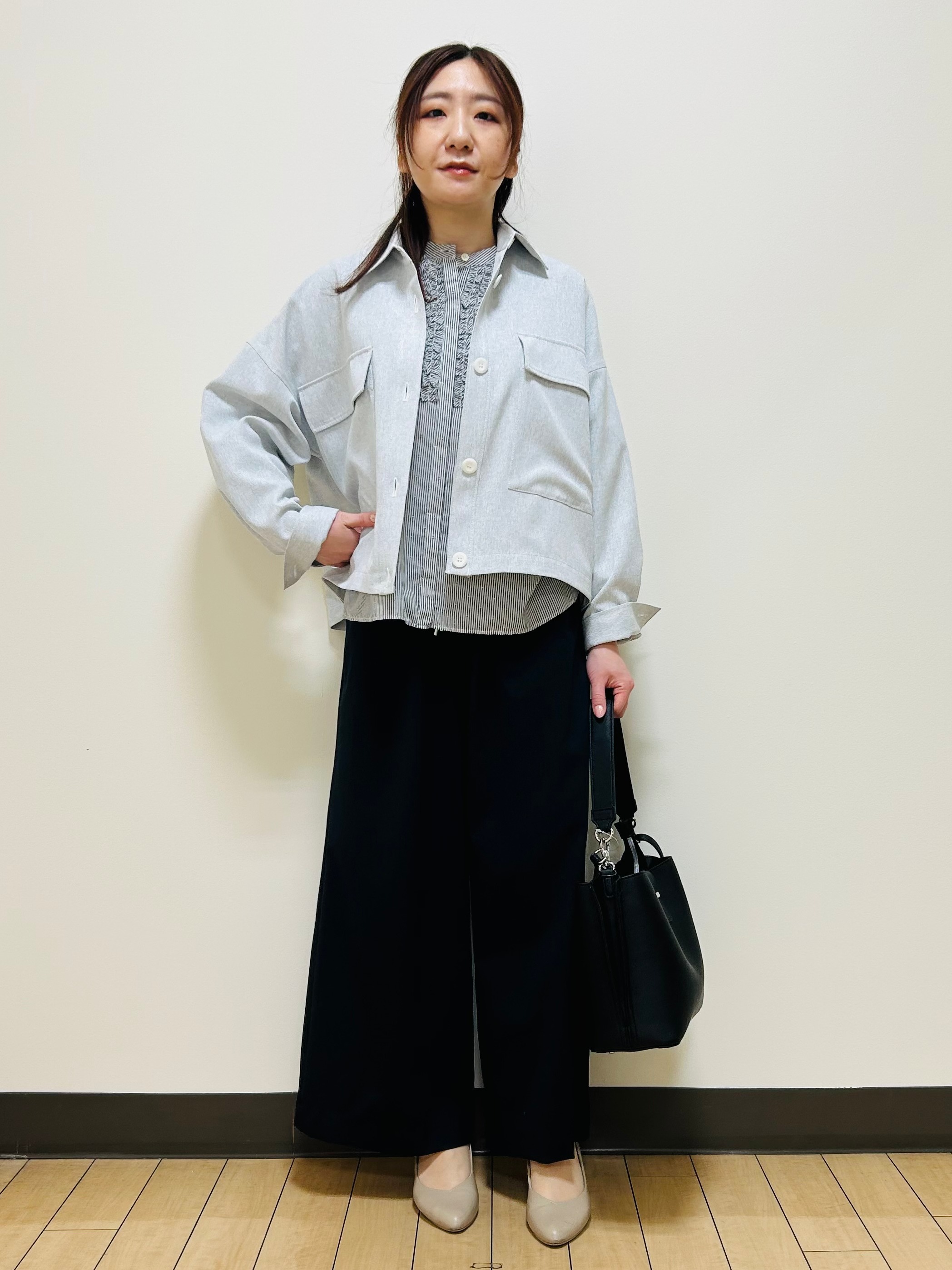 miiiさんの「Reflect｜リネンライクシャツブルゾン」を使ったコーディネート