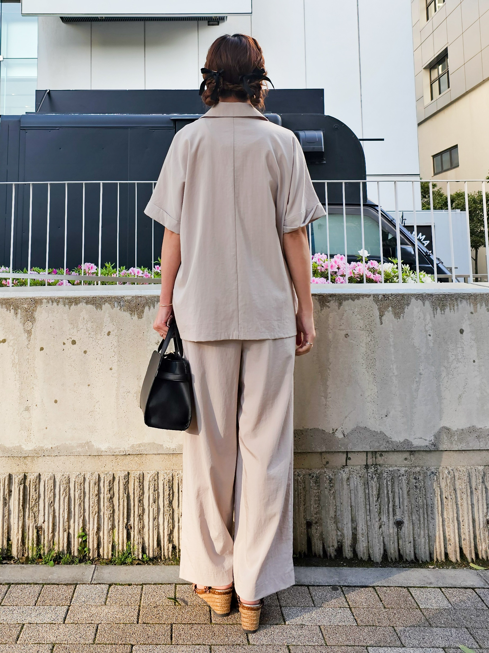 ゆゆさんの「SHOO･LA･RUE｜【高レビュー/洗濯機可/セットアップ可】軽凛(かろりん) ひんやり半袖ジャケット」を使ったコーディネート