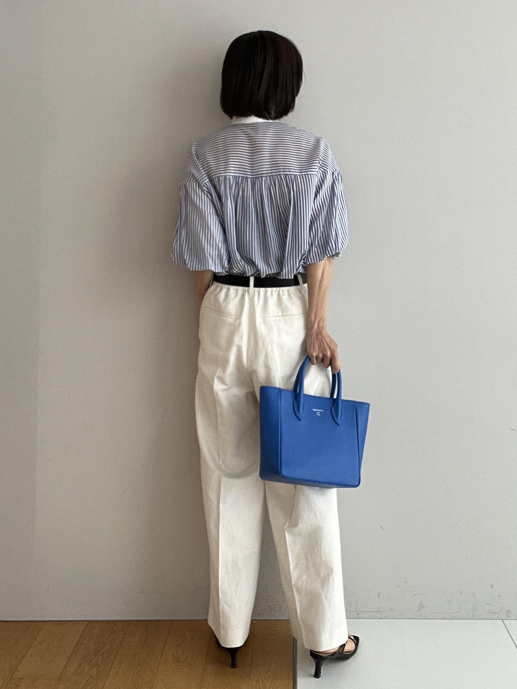 misaさんの「DRESSTERIOR｜【otonaMUSE5月号掲載/ウォッシャブル】ロンドンストライプクレリックブラウス」を使ったコーディネート