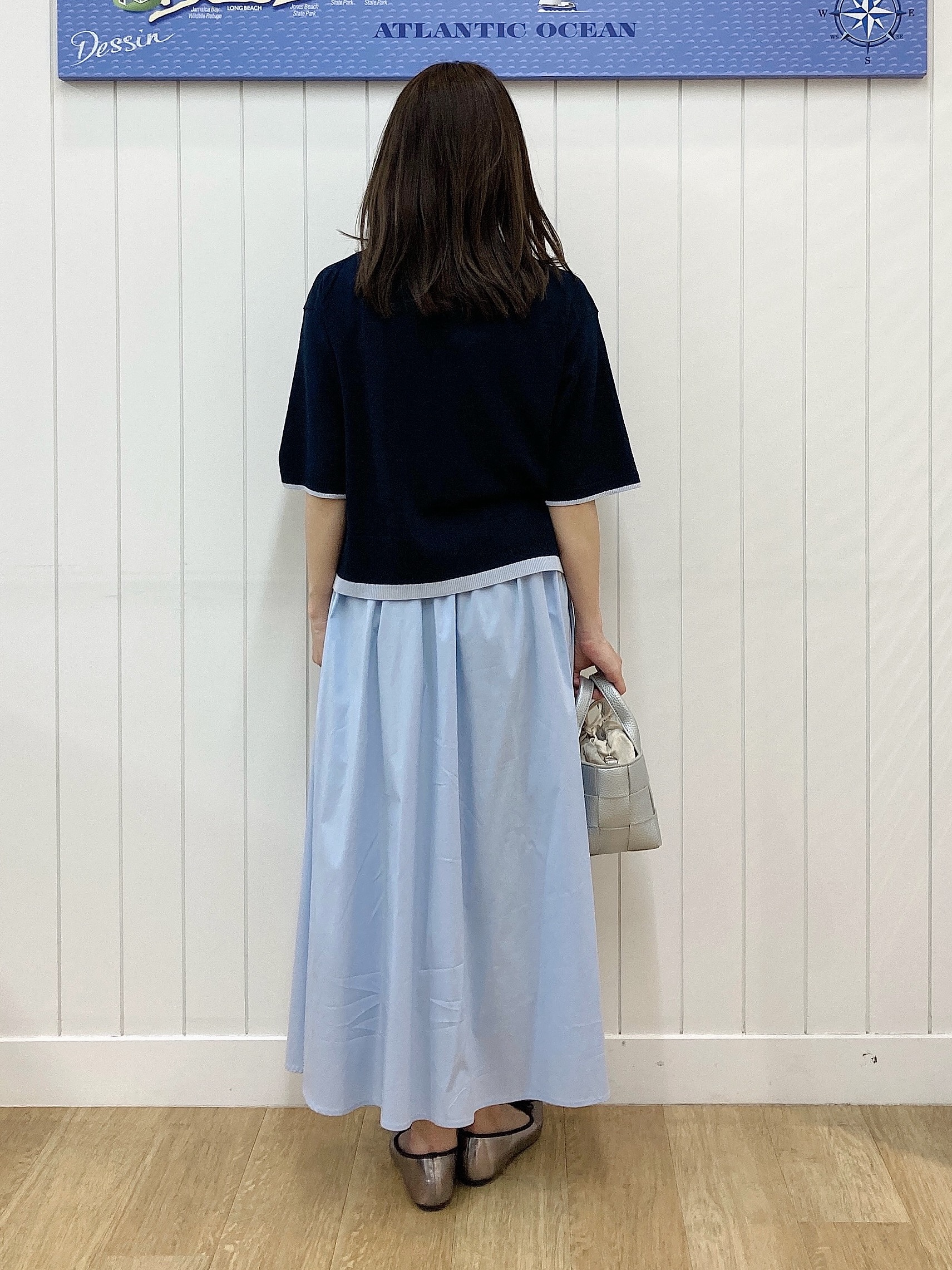 yoshiさんの「Dessin｜【洗える】バイカラーボクシーシルエットニット」を使ったコーディネート
