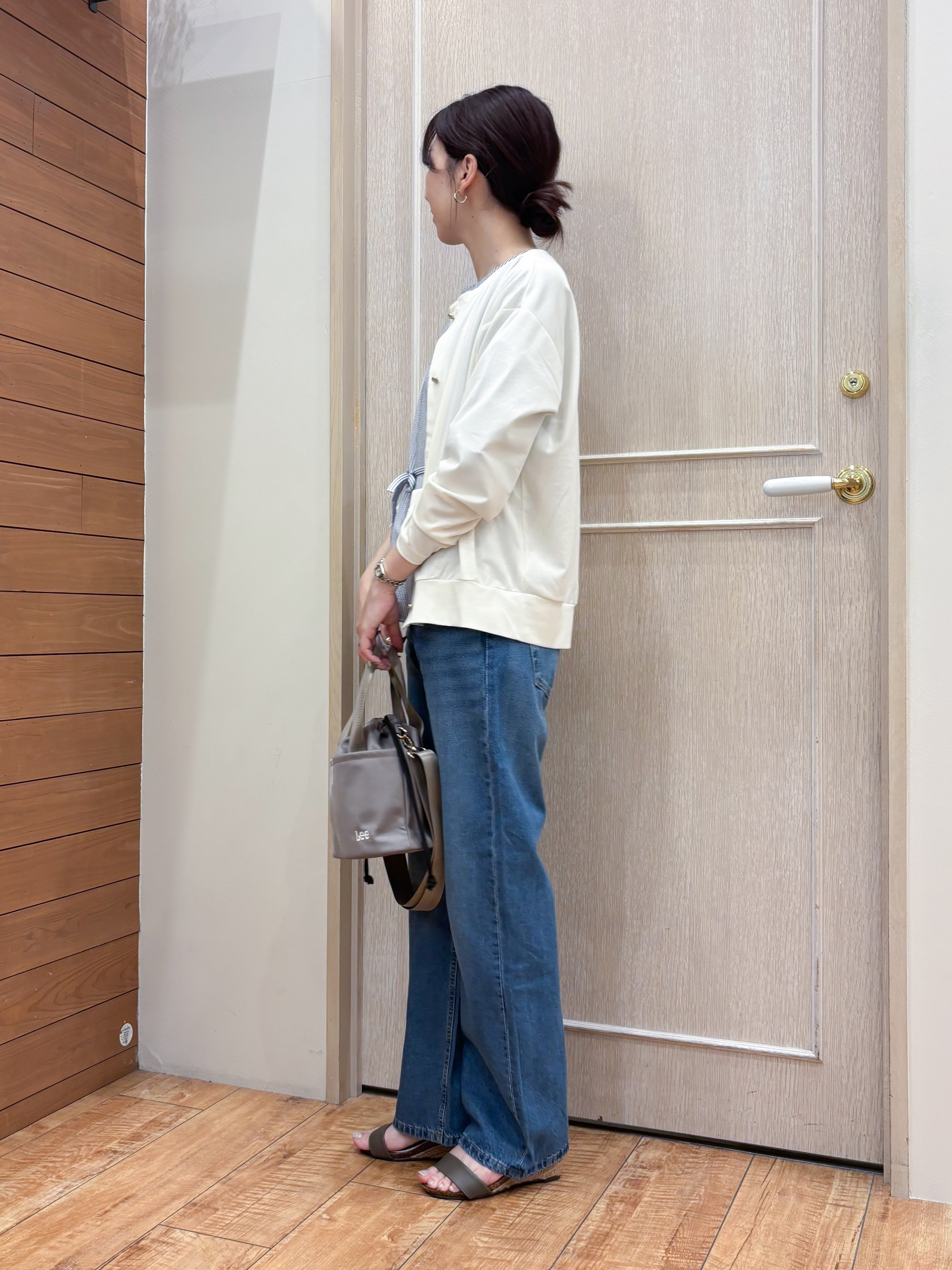 なみさんの「SHOO･LA･RUE｜【ひんやり/UV/S-LL】着ごこちなめらか カノコ編みカーディガン」を使ったコーディネート