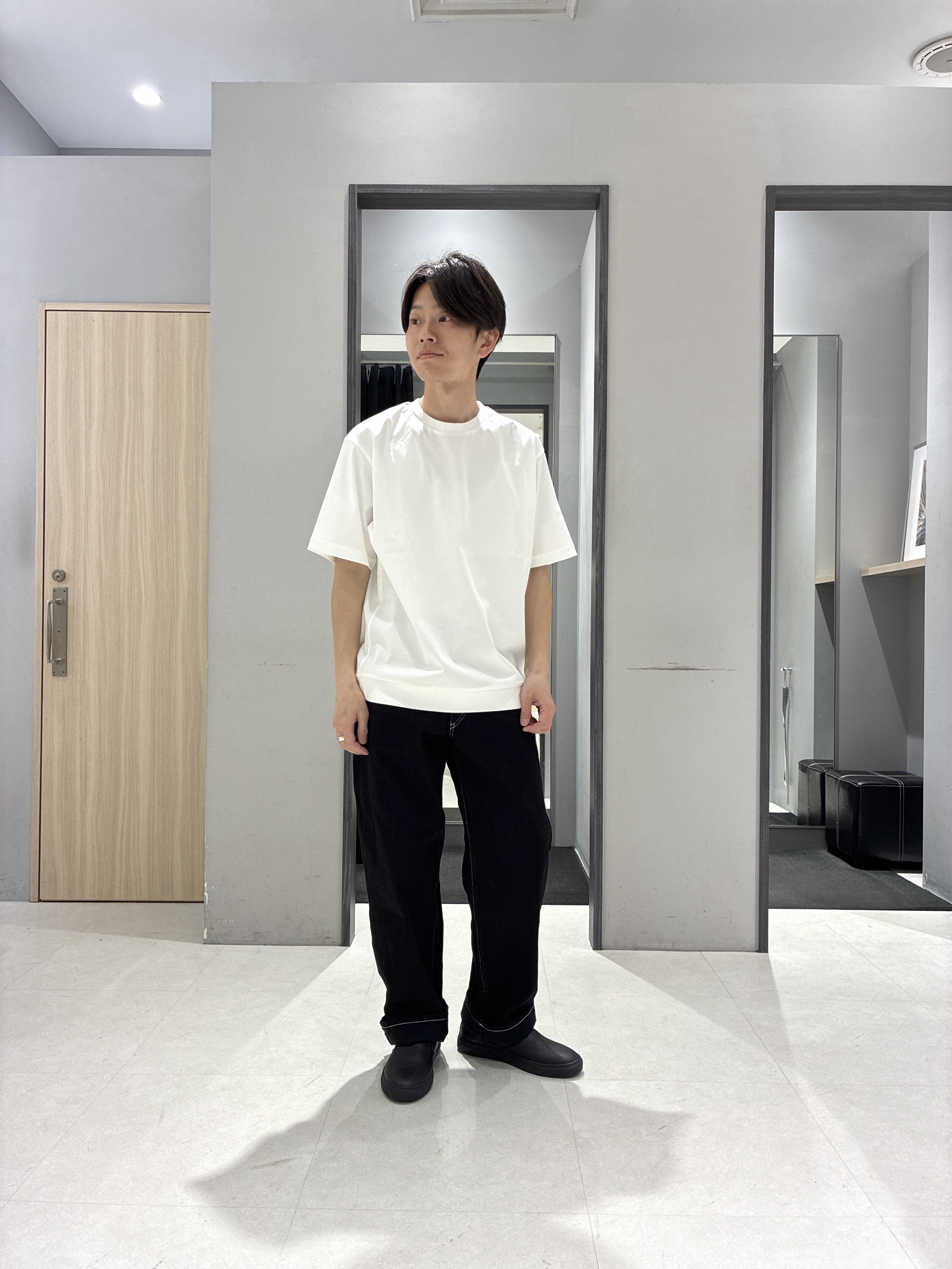 わいずみさんの「TAKEO KIKUCHI｜【BOWLER HAT LABEL】ビリケンさんプリント 半袖シャツ」を使ったコーディネート