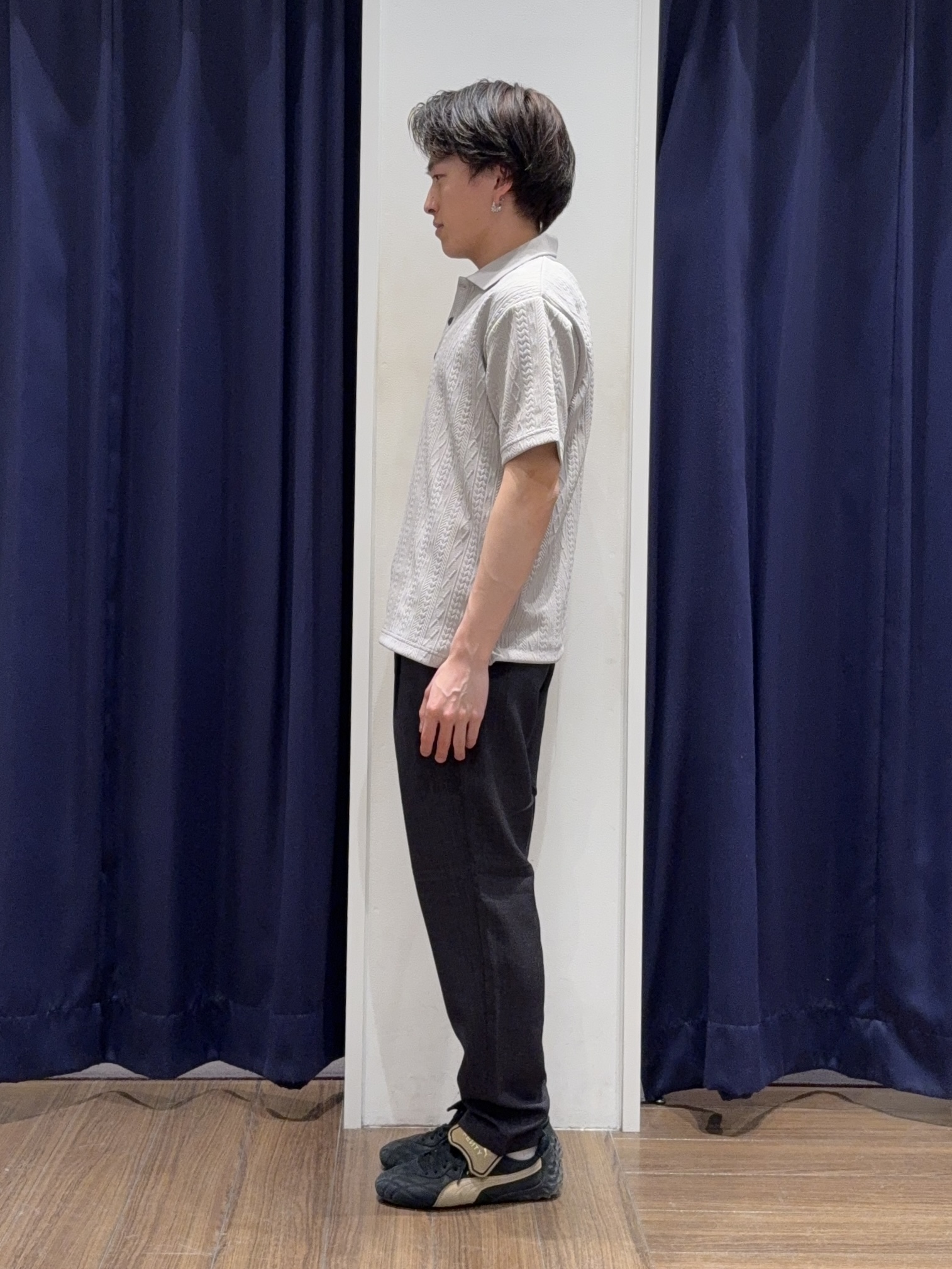 カシマさんの「THE SHOP TK｜【シンプルすぎない大人の表情】ケーブルフクレポロシャツ 吸水速乾/UVケア/洗濯機OK」を使ったコーディネート