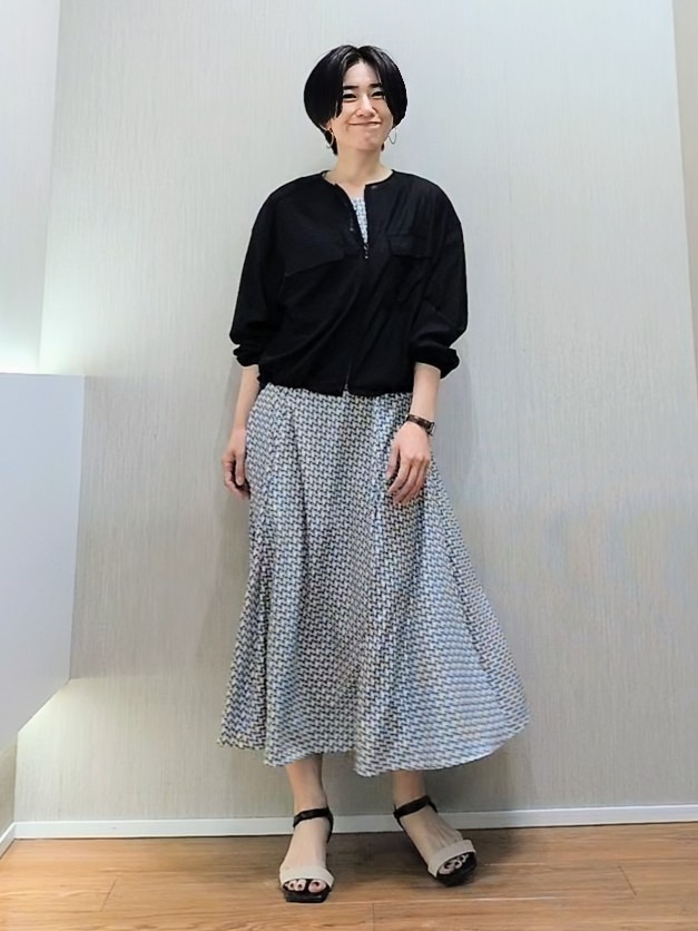 ミズタさんの「UNTITLED｜【古畑星夏さん着用/洗える】シアーブルゾン」を使ったコーディネート