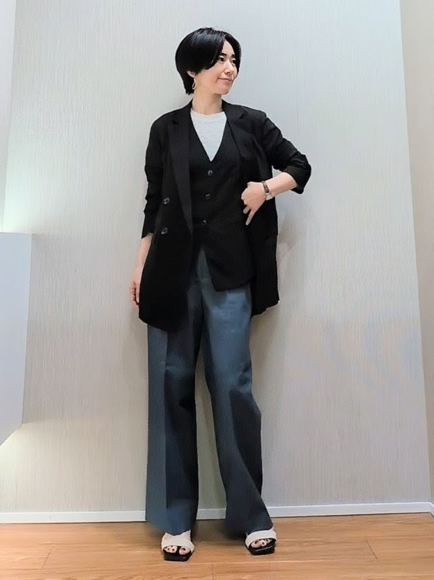 ミズタさんの「UNTITLED｜【セットアップ可/接触冷感/通気性】ドライシアーダブルジャケット」を使ったコーディネート
