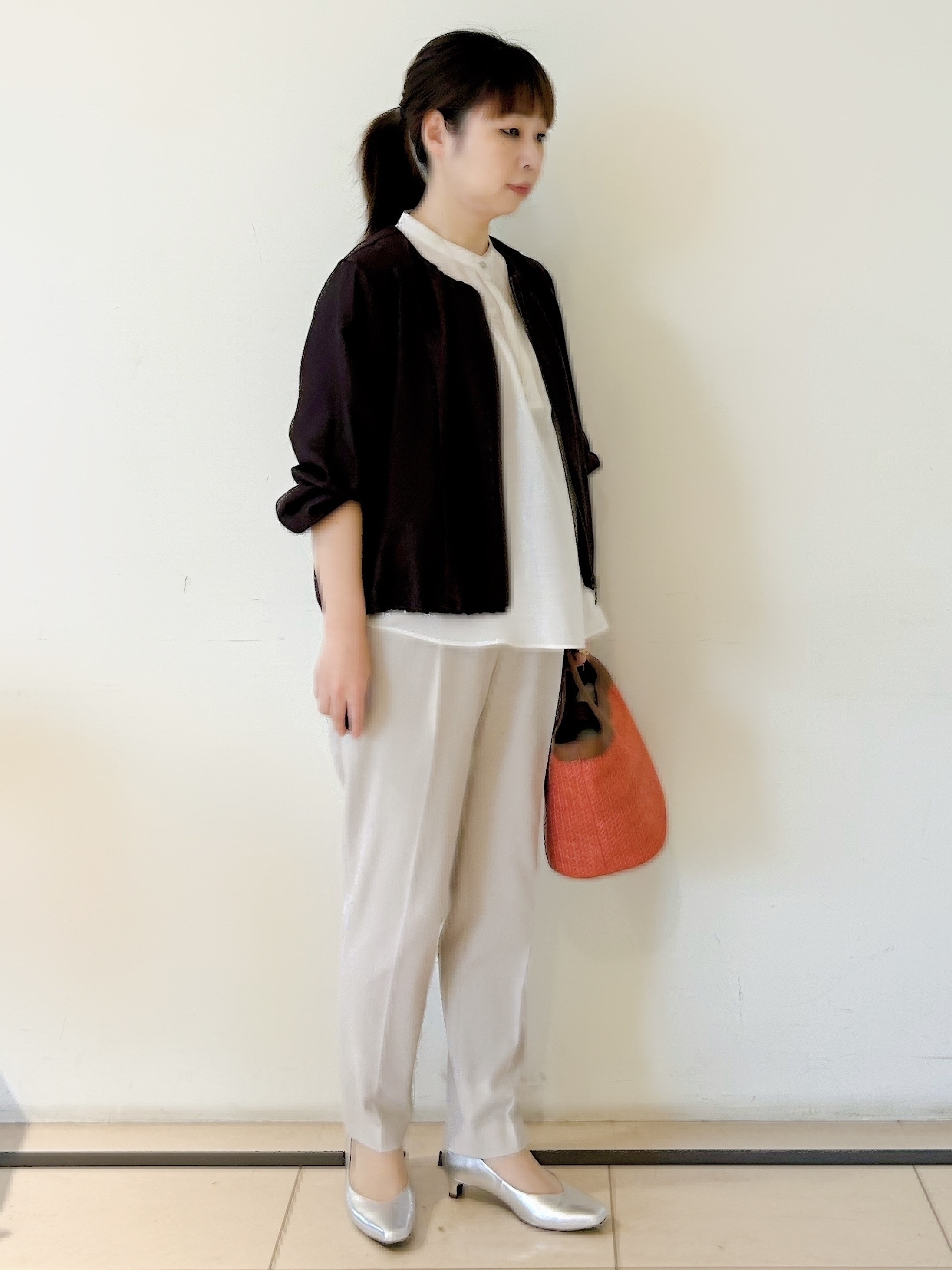 ひーさんの「Reflect｜【ライトアウター／ゆったり羽織れる／気軽な羽織りに◎】ライトブルゾン」を使ったコーディネート