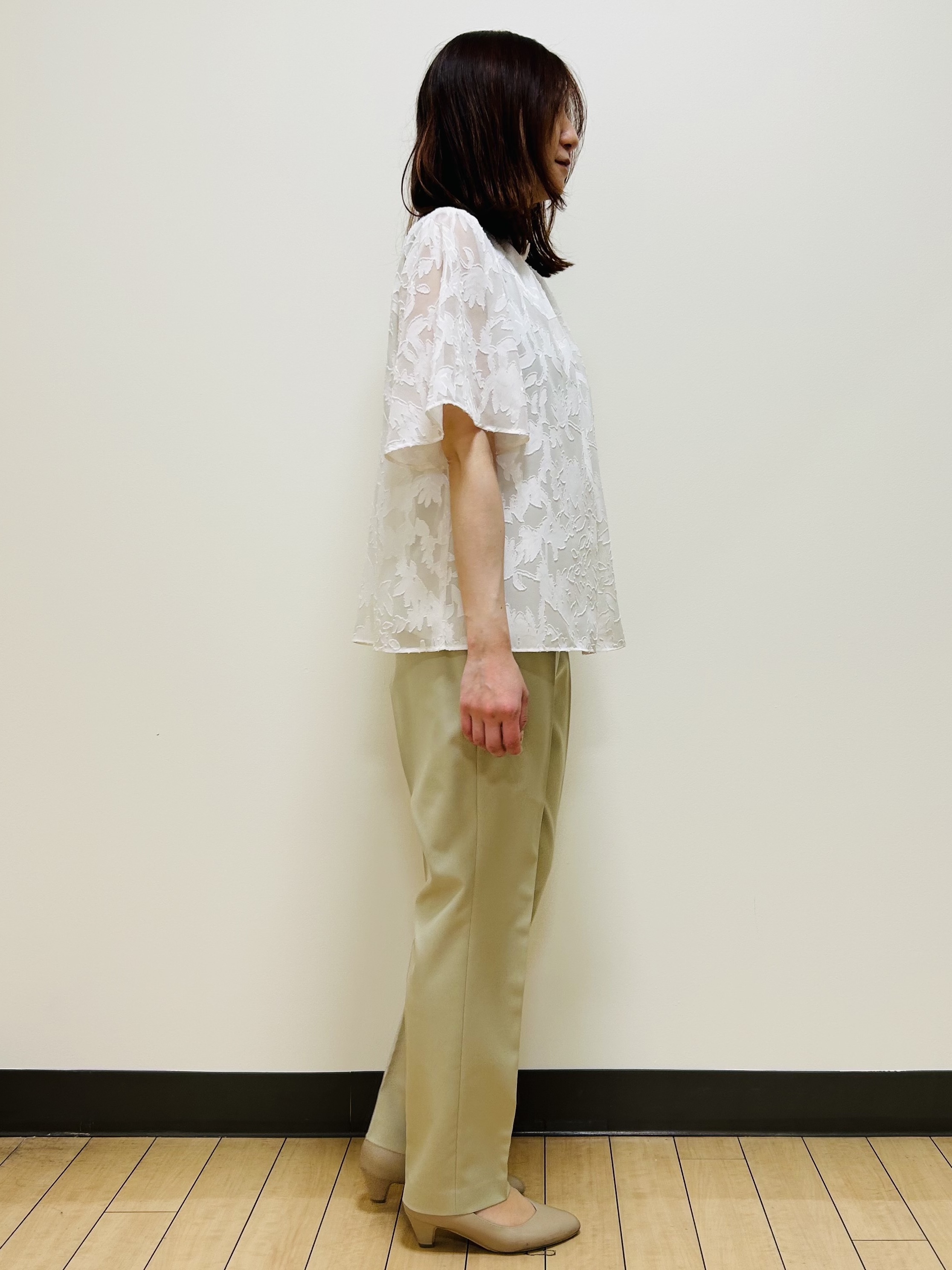 miiiさんの「Reflect｜【選べる2柄／セットアップ可】プチスタンドカラーブラウス」を使ったコーディネート