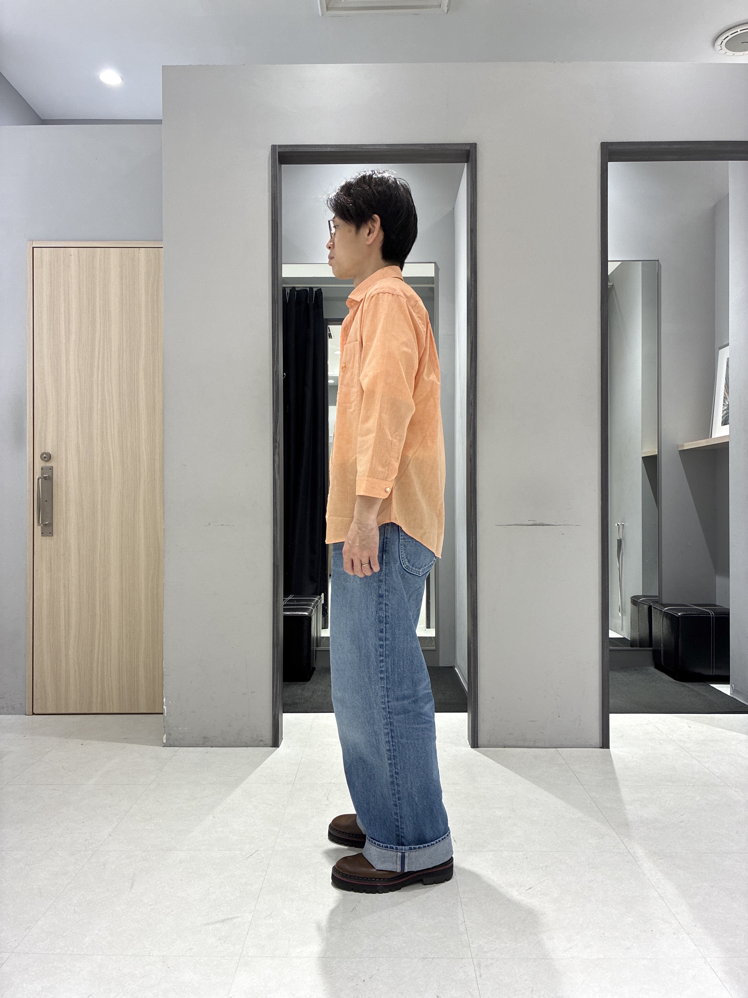 わいずみさんの「TAKEO KIKUCHI｜【接触冷感】ハイブリッド リネン 七分袖シャツ」を使ったコーディネート